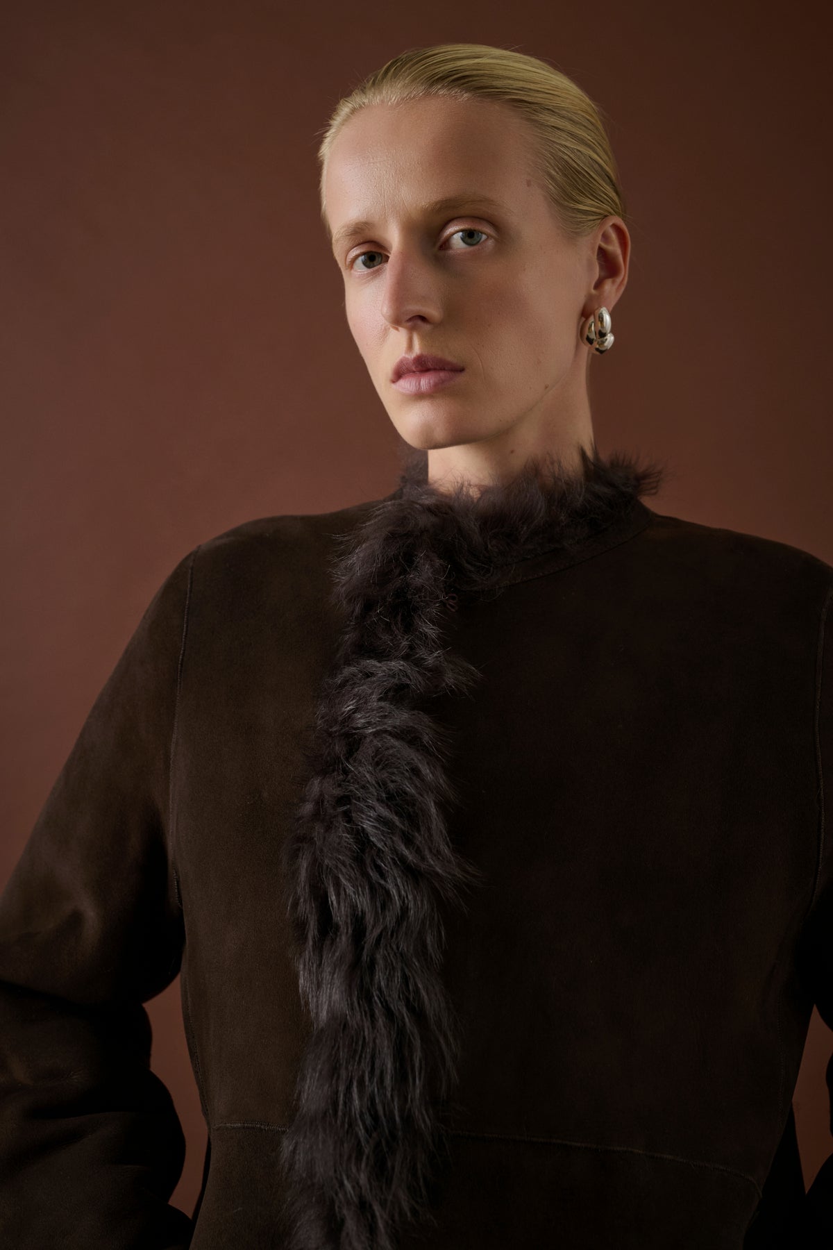 Abrigo Sven - Marrón Oscuro - Cuero - Mujer