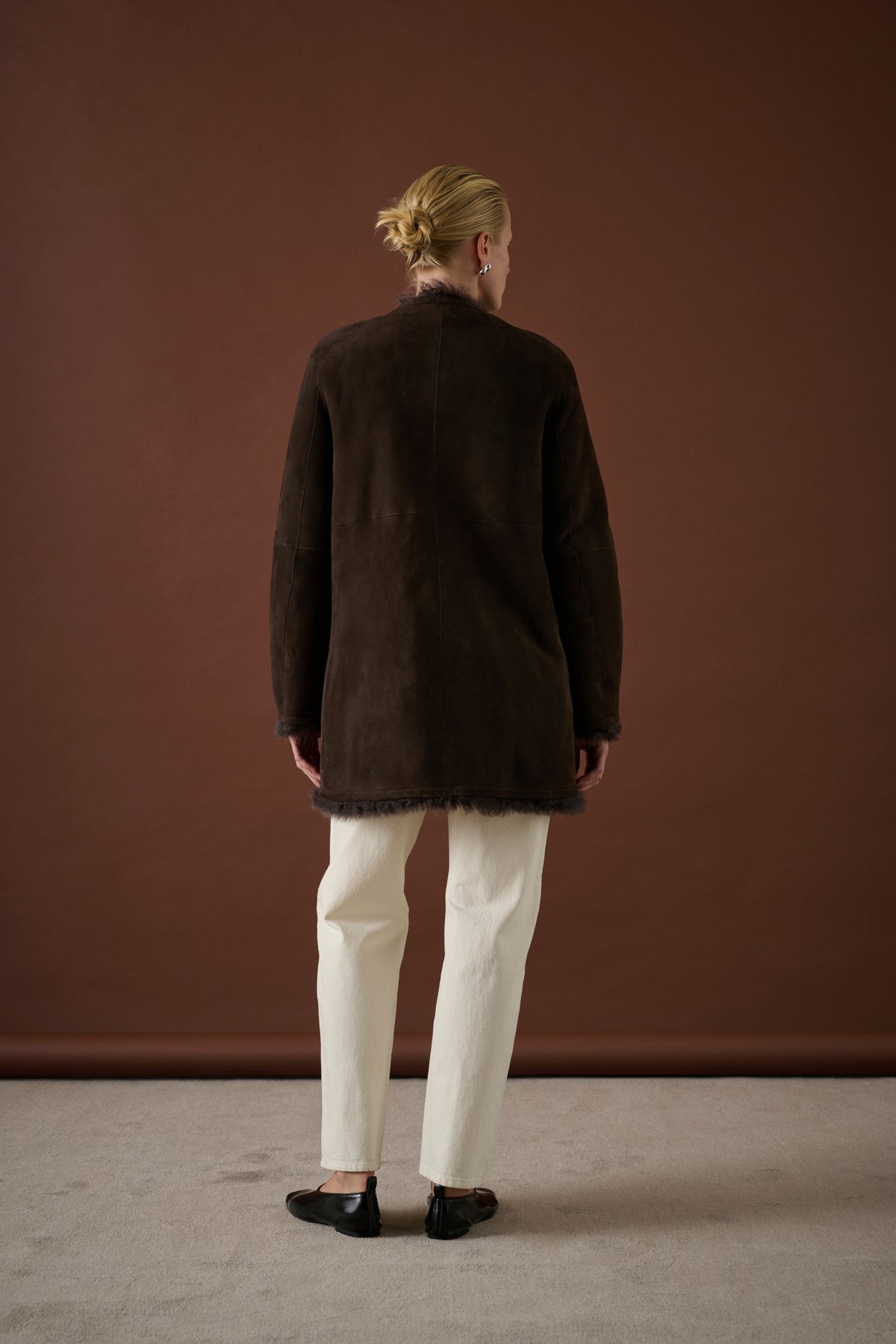 Abrigo Sven - Marrón Oscuro - Cuero - Mujer vue 5