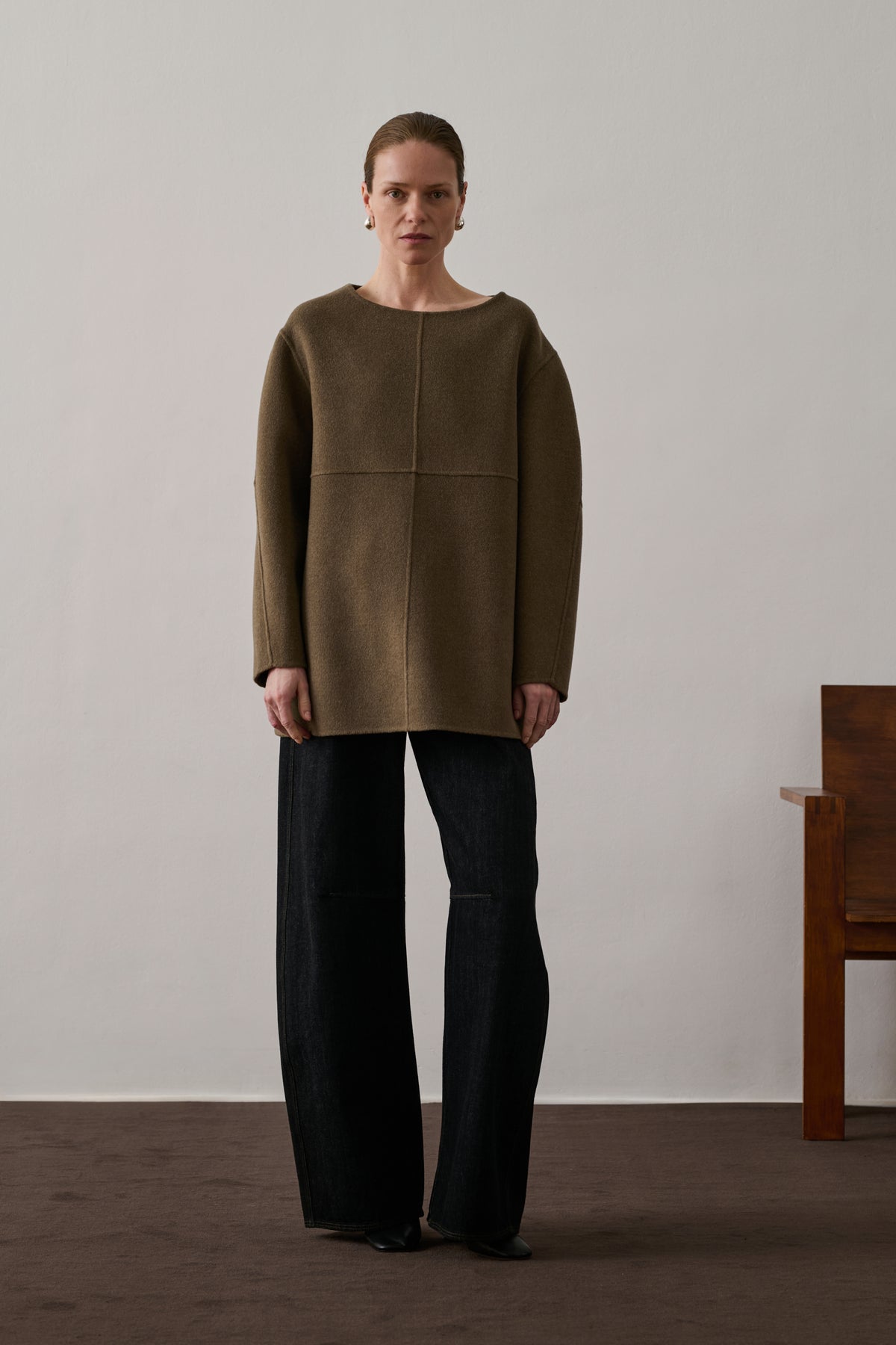 Valerianne Pullover - Beige/Grey - Wool - Women