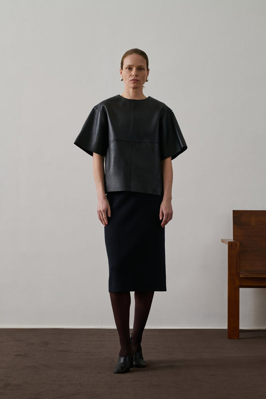 Fabia skirt - Navy - Wool - Women