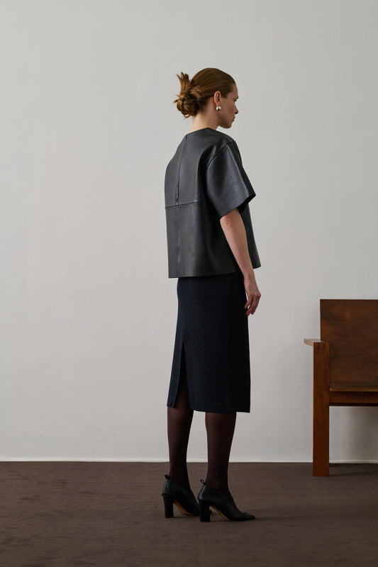 Fabia skirt - Navy - Wool - Women