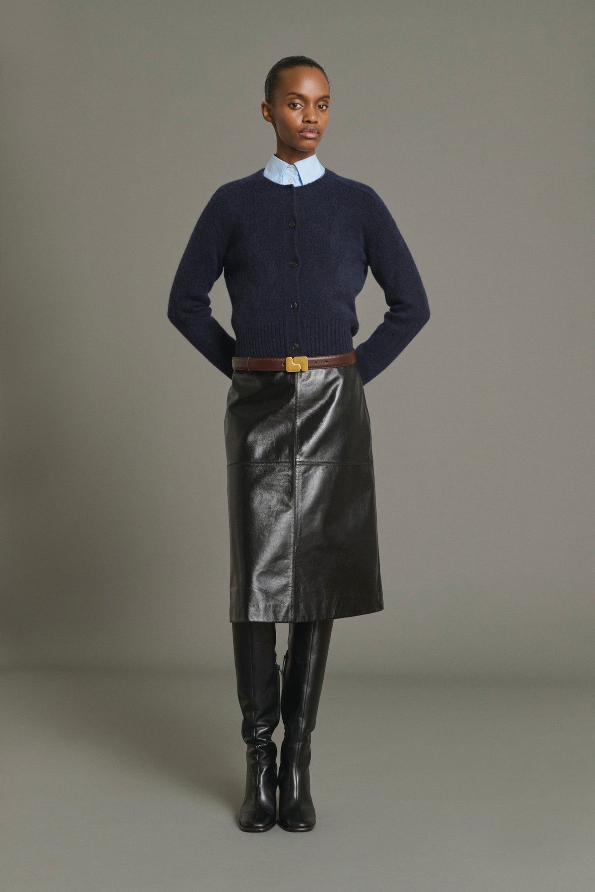 Cardigan Lyne - Navy - Laine - Femme vue 5