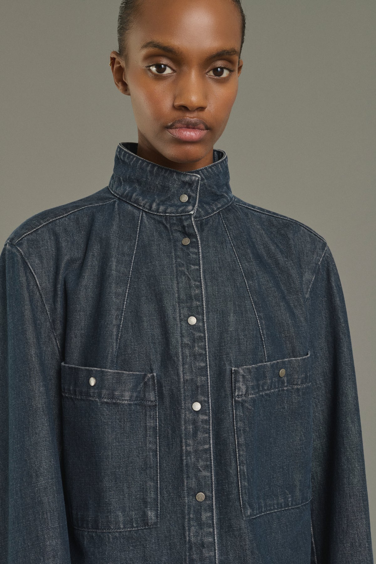 Chemise Leslie - Bleu Gris - Coton - Femme