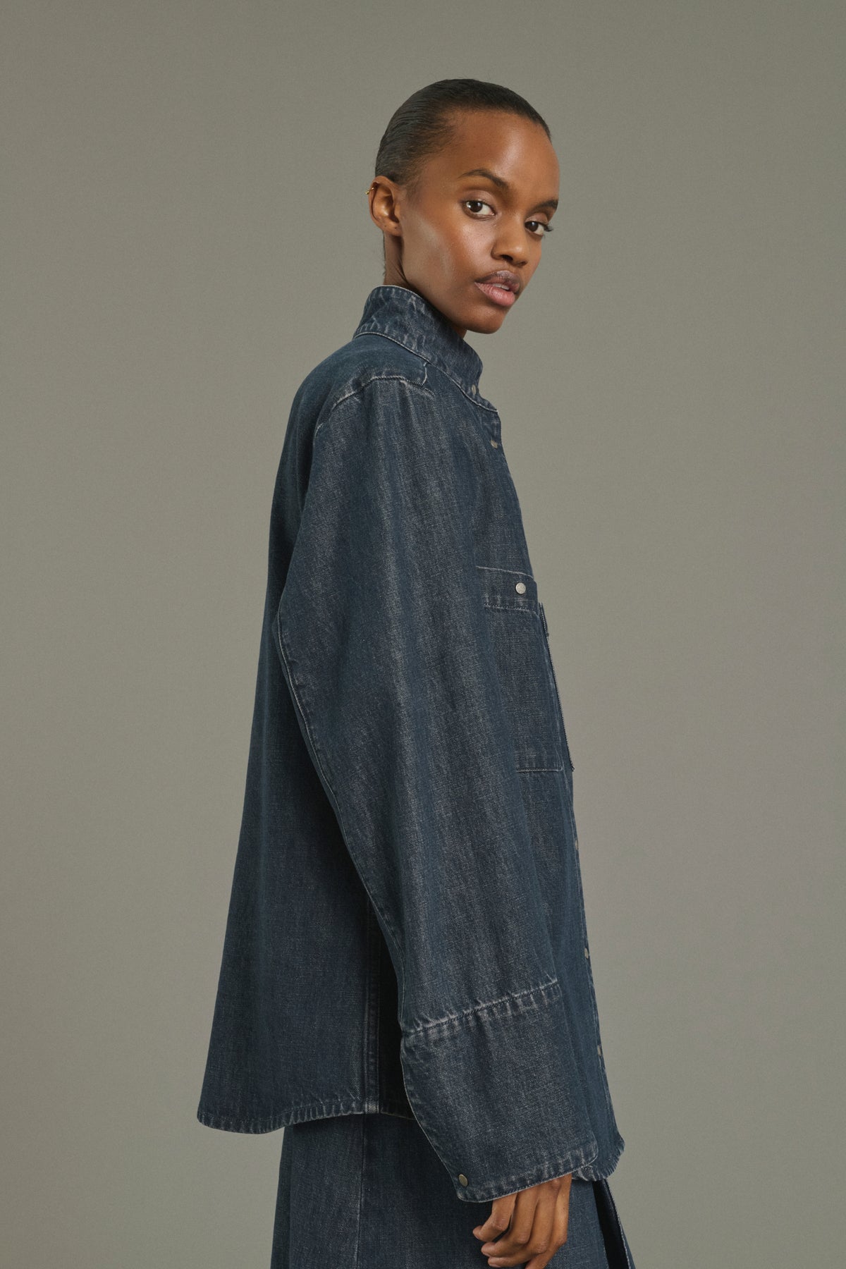 Chemise Leslie - Bleu Gris - Coton - Femme