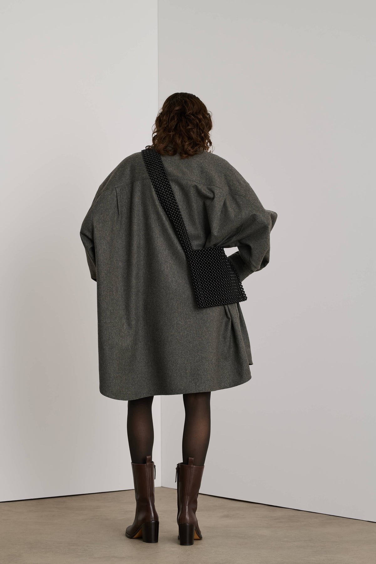 Robe Candide - Gris Clair - Laine - Femme vue 2