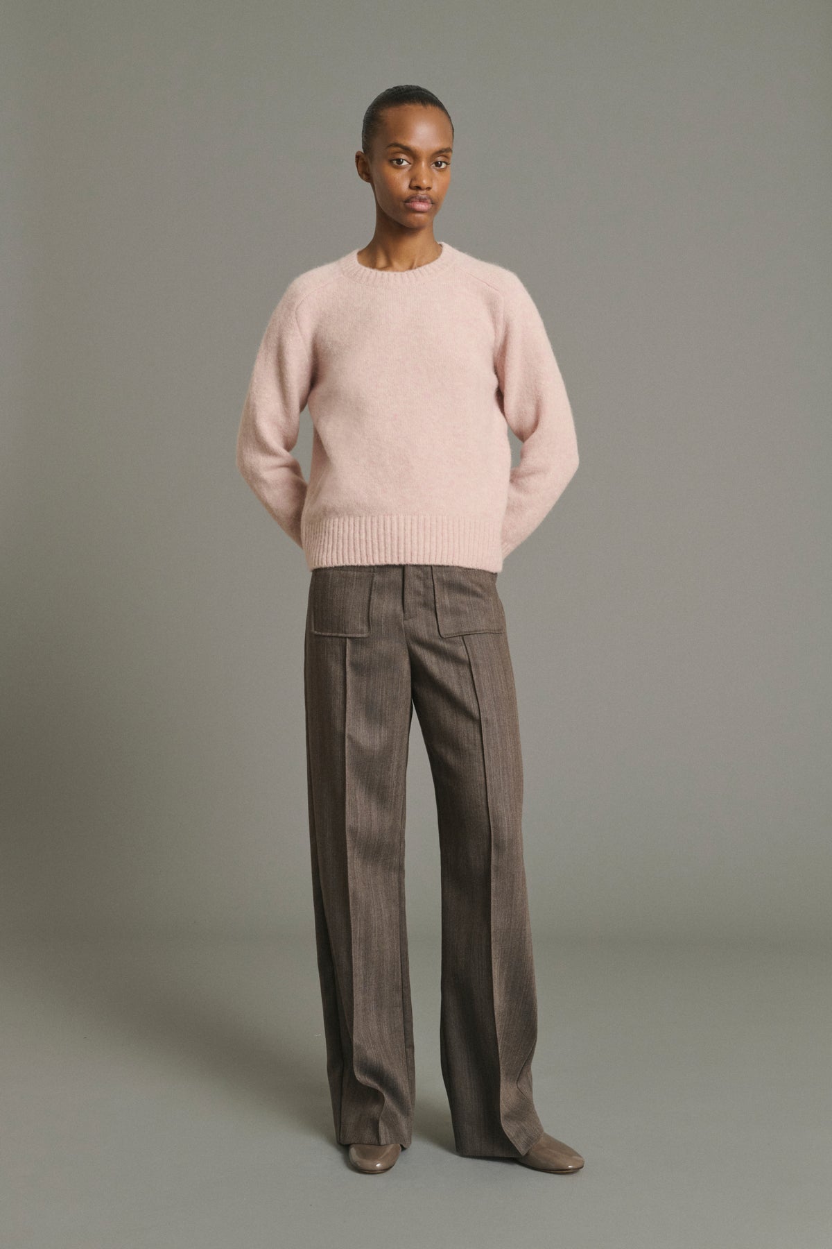 Pantalon Harold - Marron Glacé - Laine - Femme