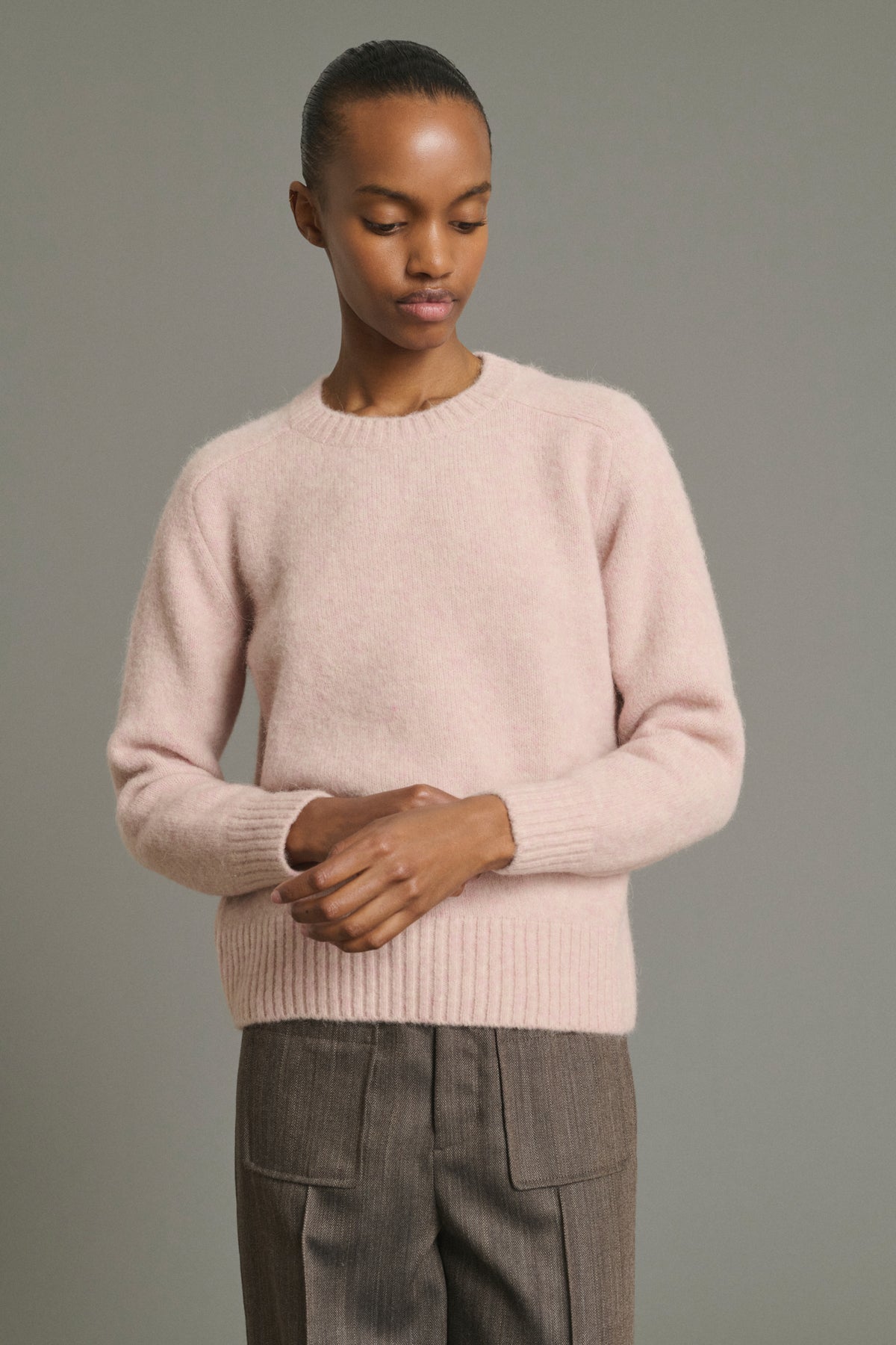 Pull Envie - Rose Pâle - Laine - Femme vue 1