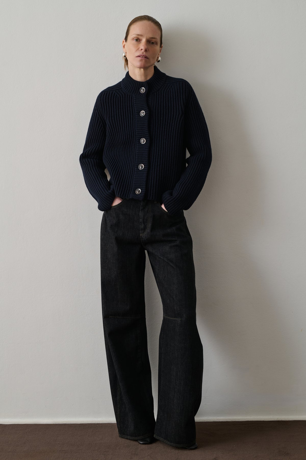 Cardigan Flaubert - Navy - Laine - Femme vue 1