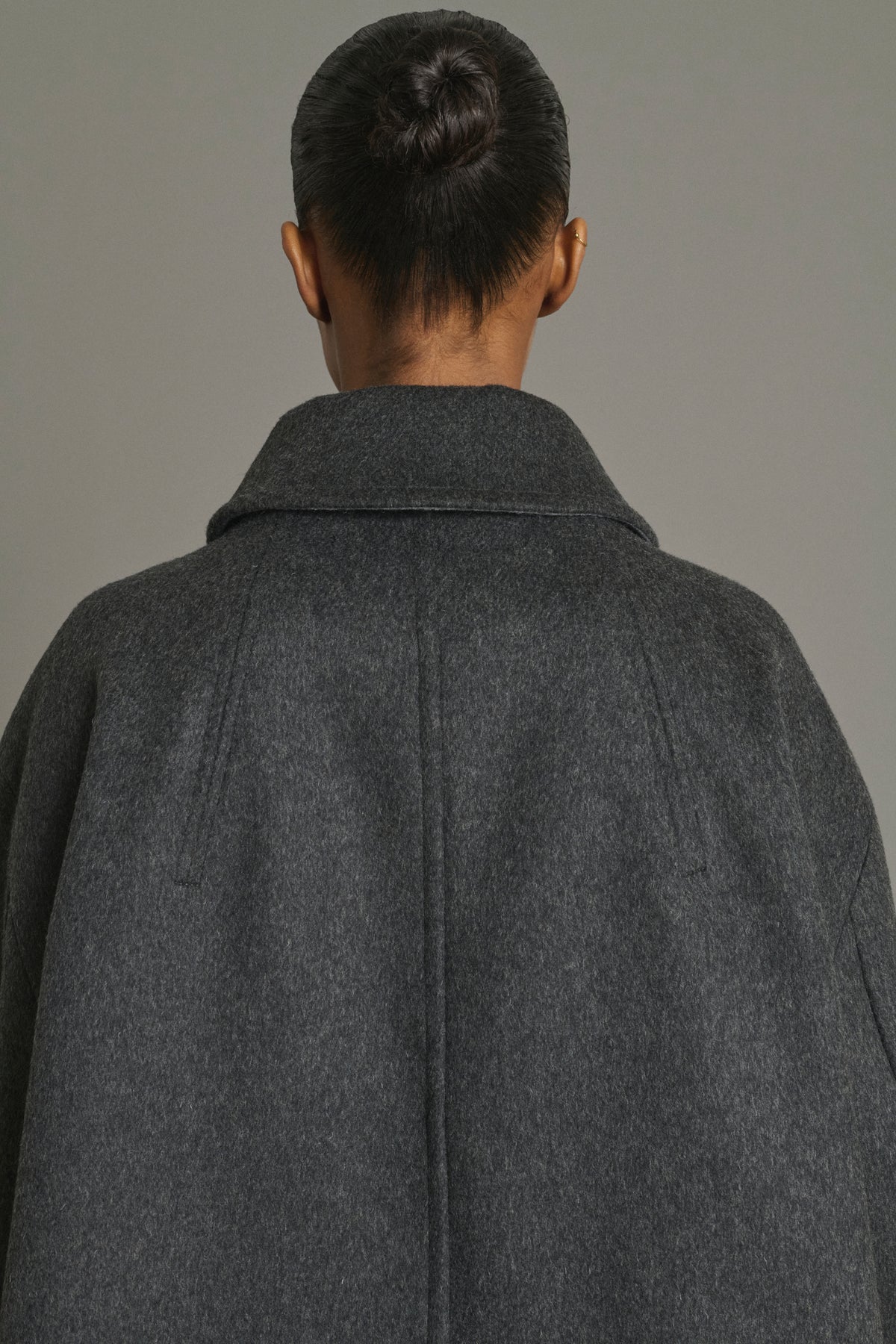 Manteau Kasper - Anthracite Chiné - Laine - Femme vue 4
