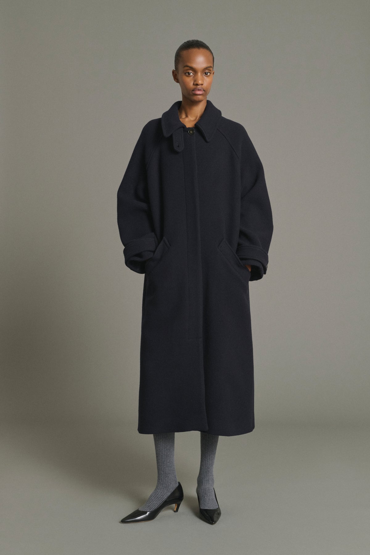 Berlin coat - Navy - Wool - Women
