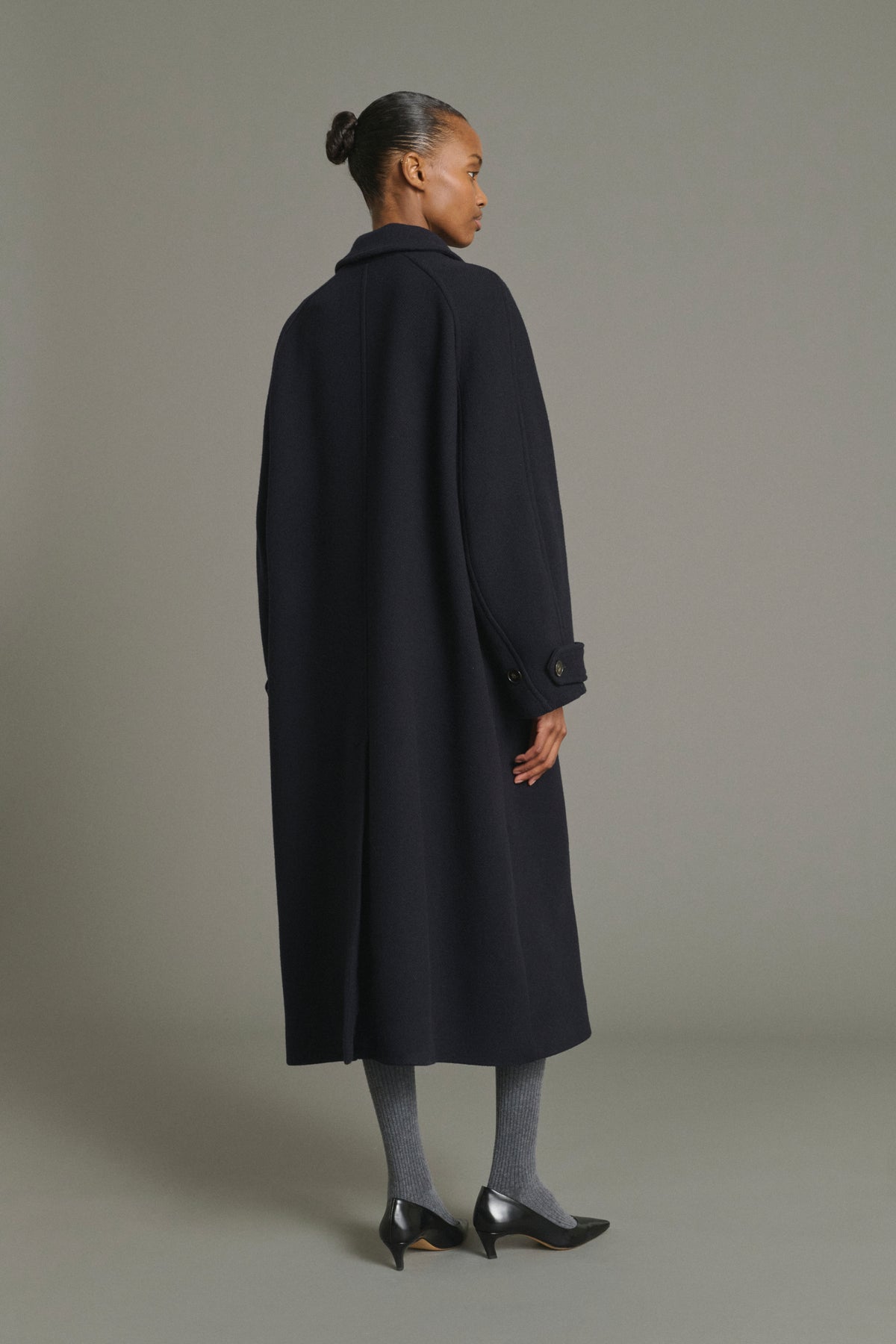 Berlin coat - Navy - Wool - Women vue 2