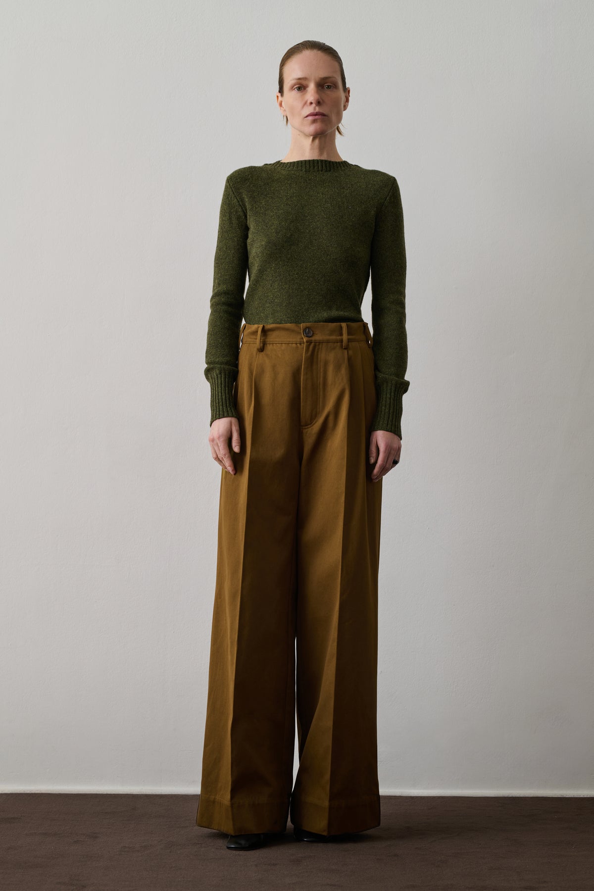 Pantalón Frejus - Caqui/Bronce - Algodón - Mujer