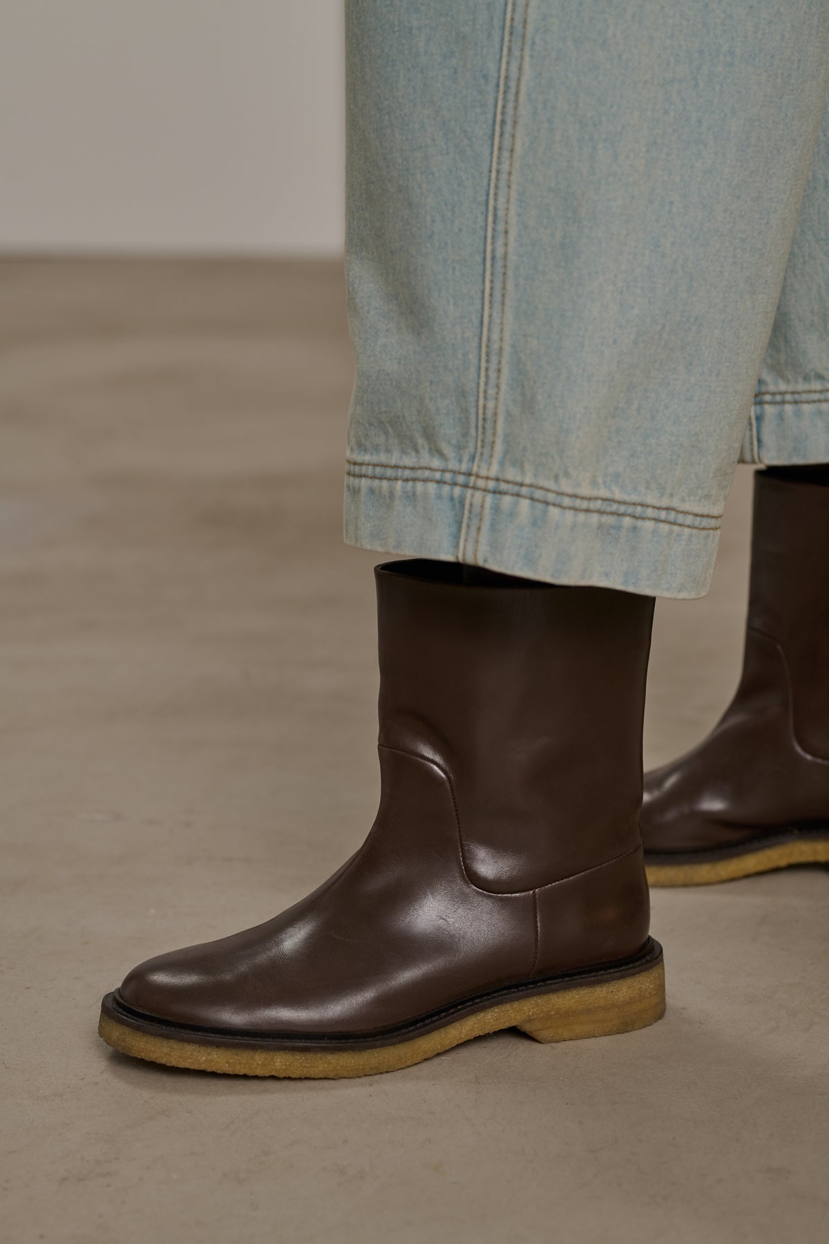 Botines Chuck - Ébano - Cuero - Mujer vue 2