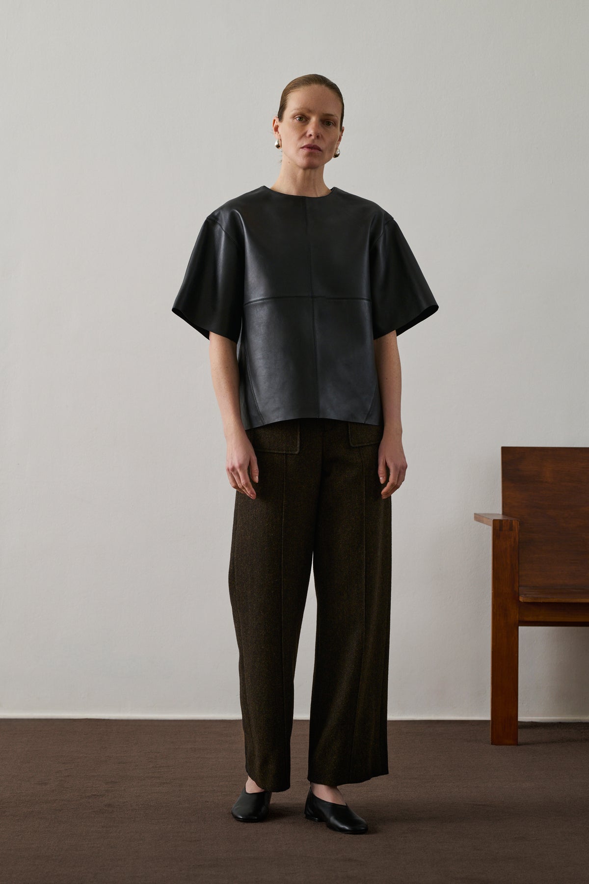 Pantalón Harry - Caqui/Negro - Lana - Mujer