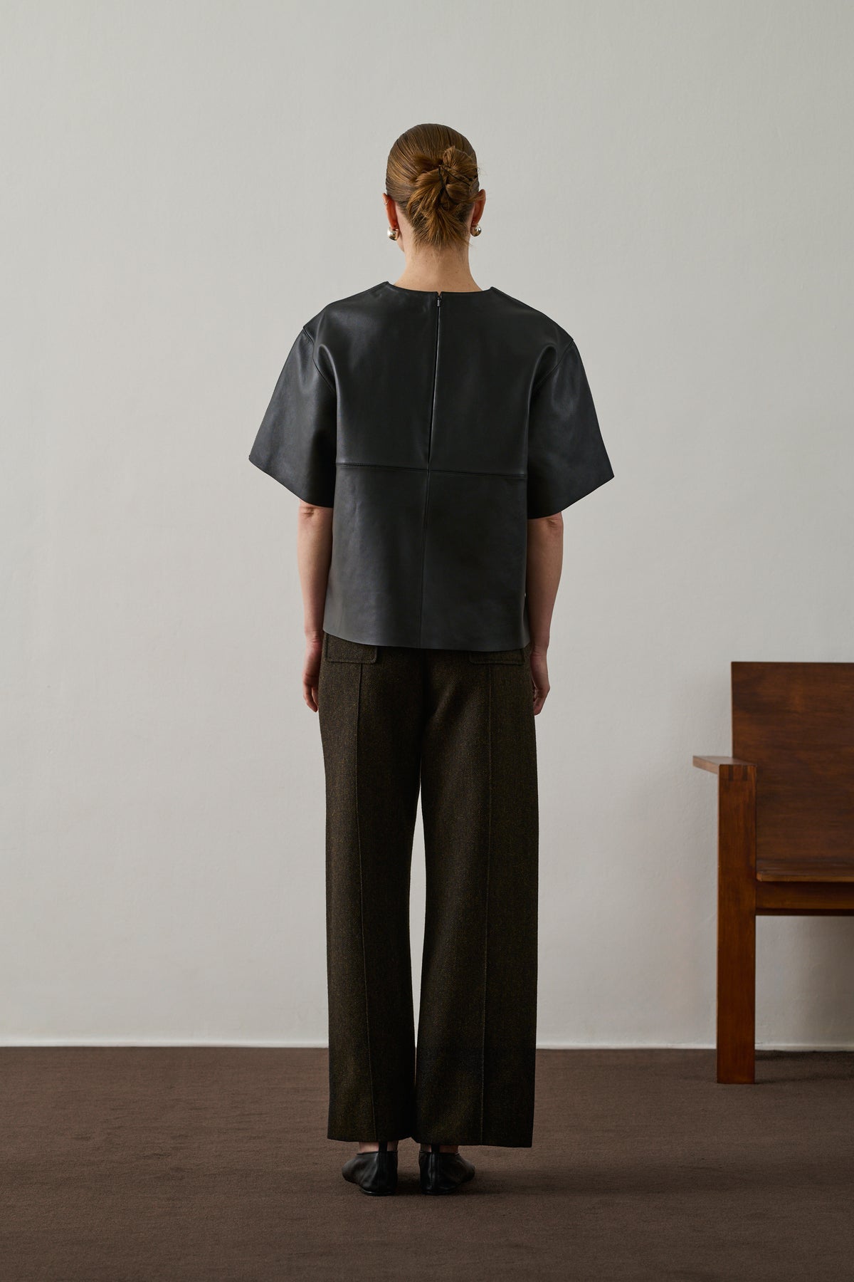 Pantalón Harry - Caqui/Negro - Lana - Mujer vue 2