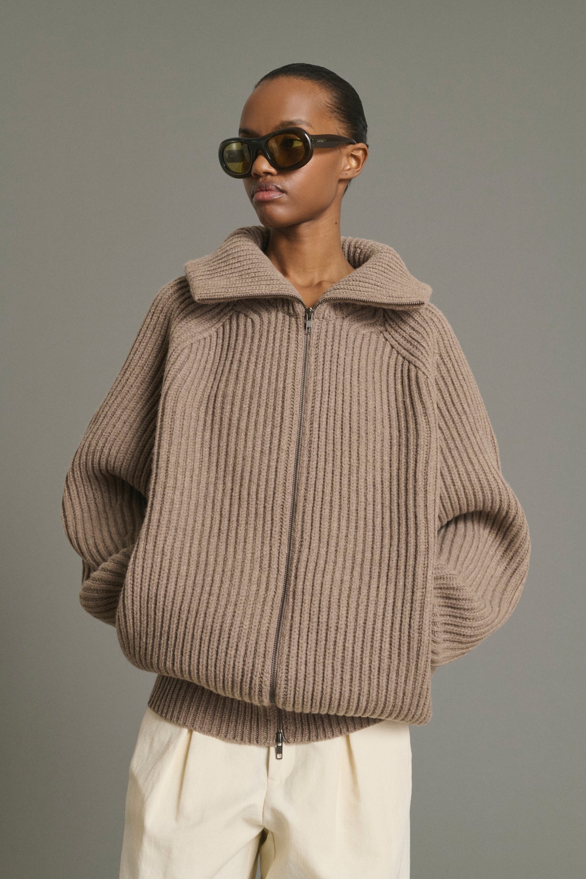 Veste Jasper - Beige Chiné - Laine Mérinos - Femme