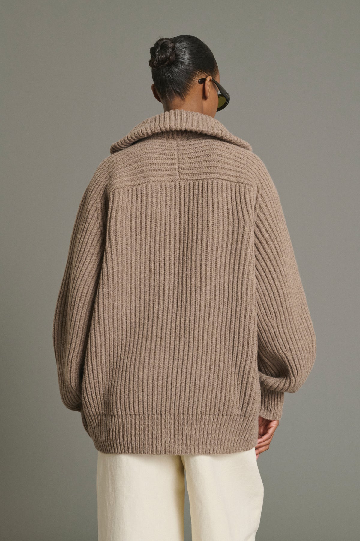 Veste Jasper - Beige Chiné - Laine Mérinos - Femme vue 5