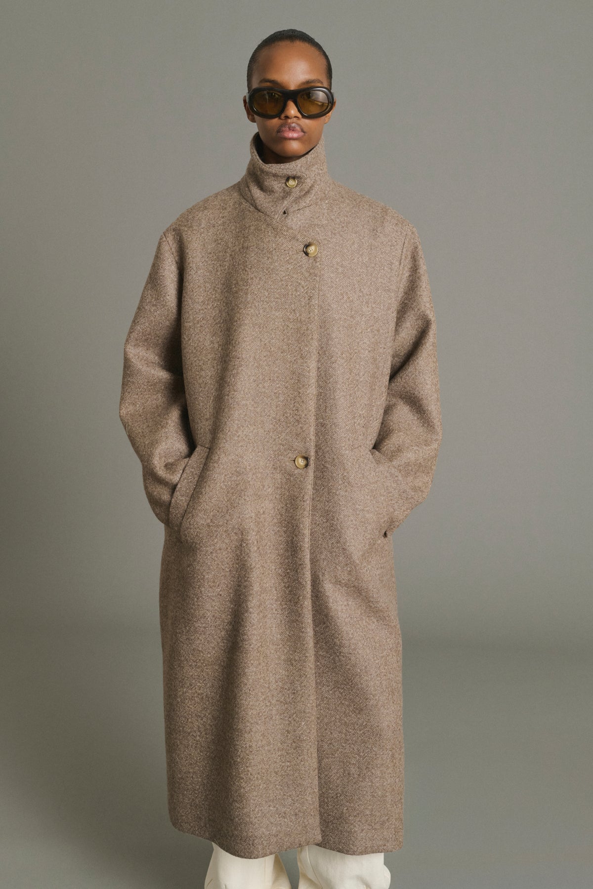 Manteau Germain - Taupe - Laine - Femme vue 4
