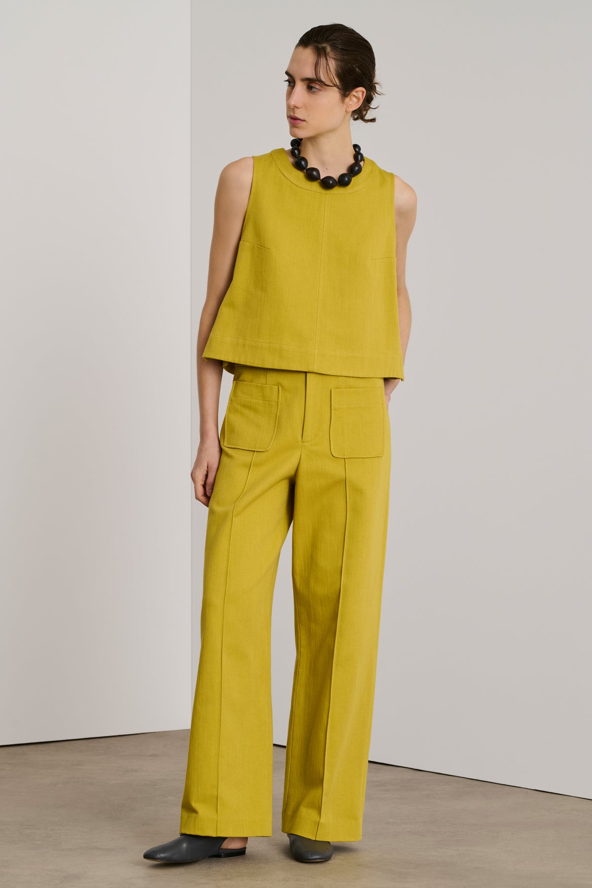 Pampa top - Golden Yellow - Cotton - Women vue 1