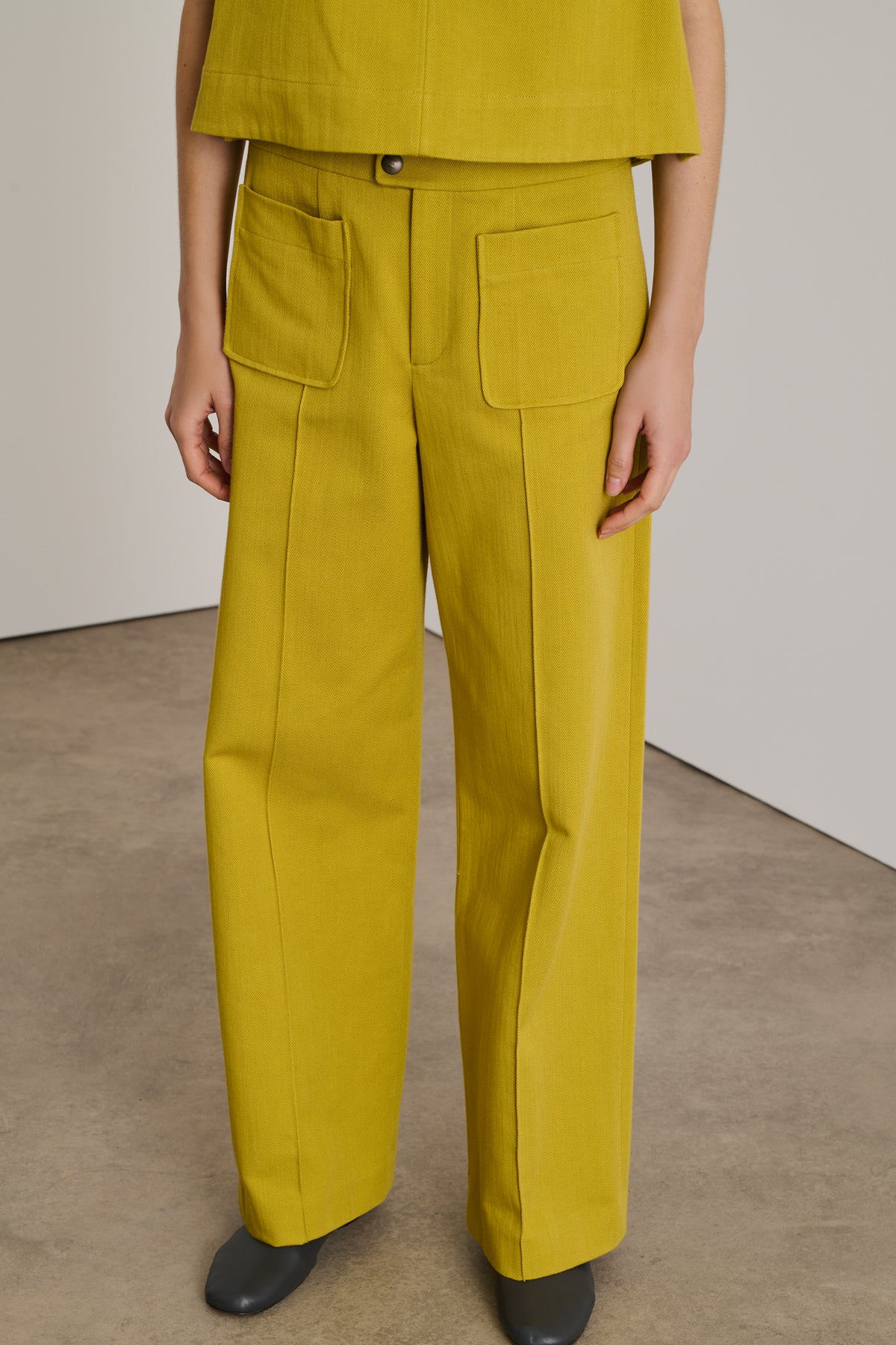 Harry trousers - Golden Yellow - Cotton - Women vue 2