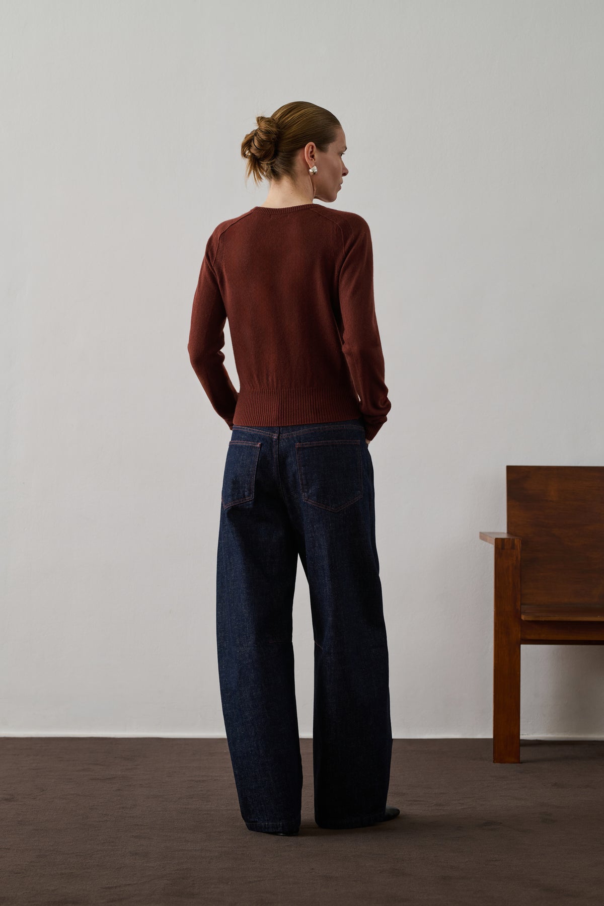 Pull Galway - Rouille - Cachemire - Femme vue 2