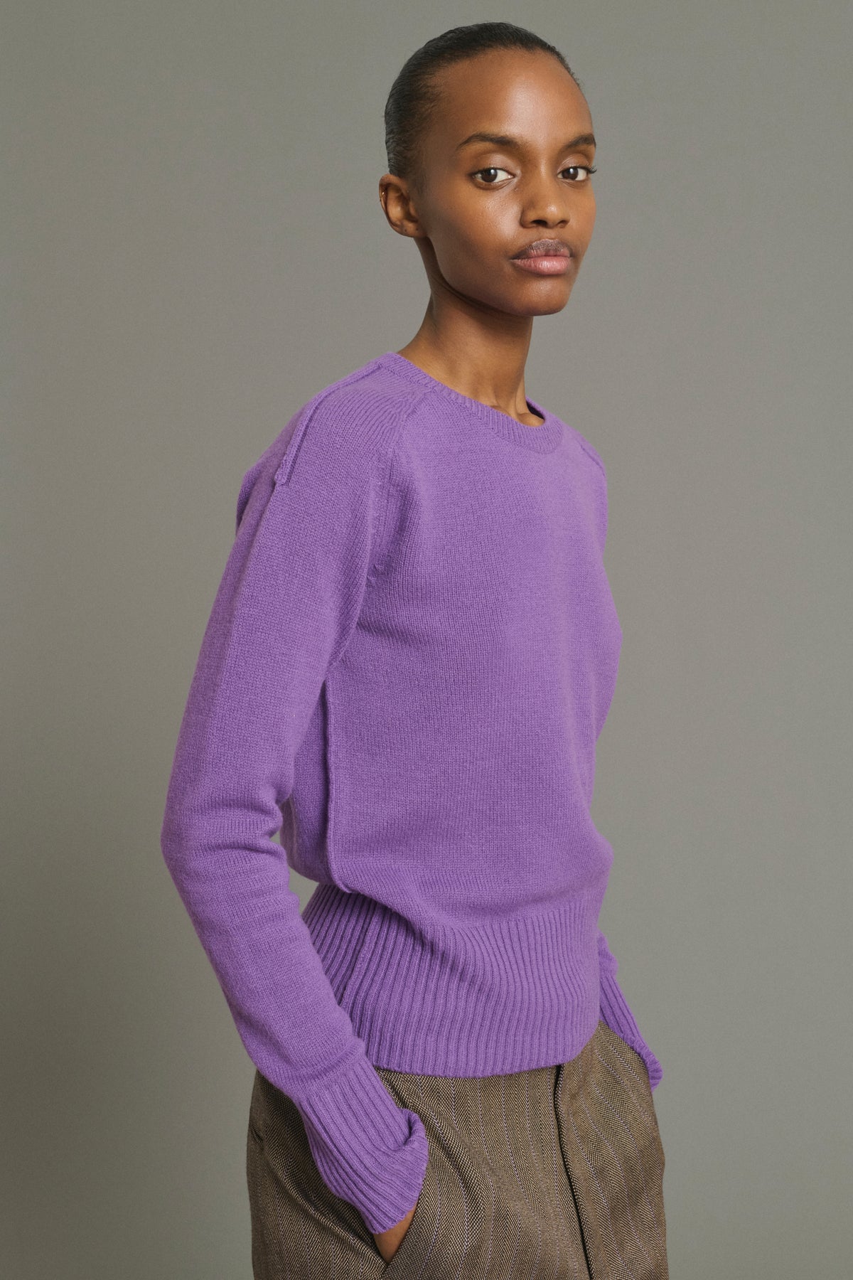 Pull Jamie - Violet - Laine Mérinos - Femme