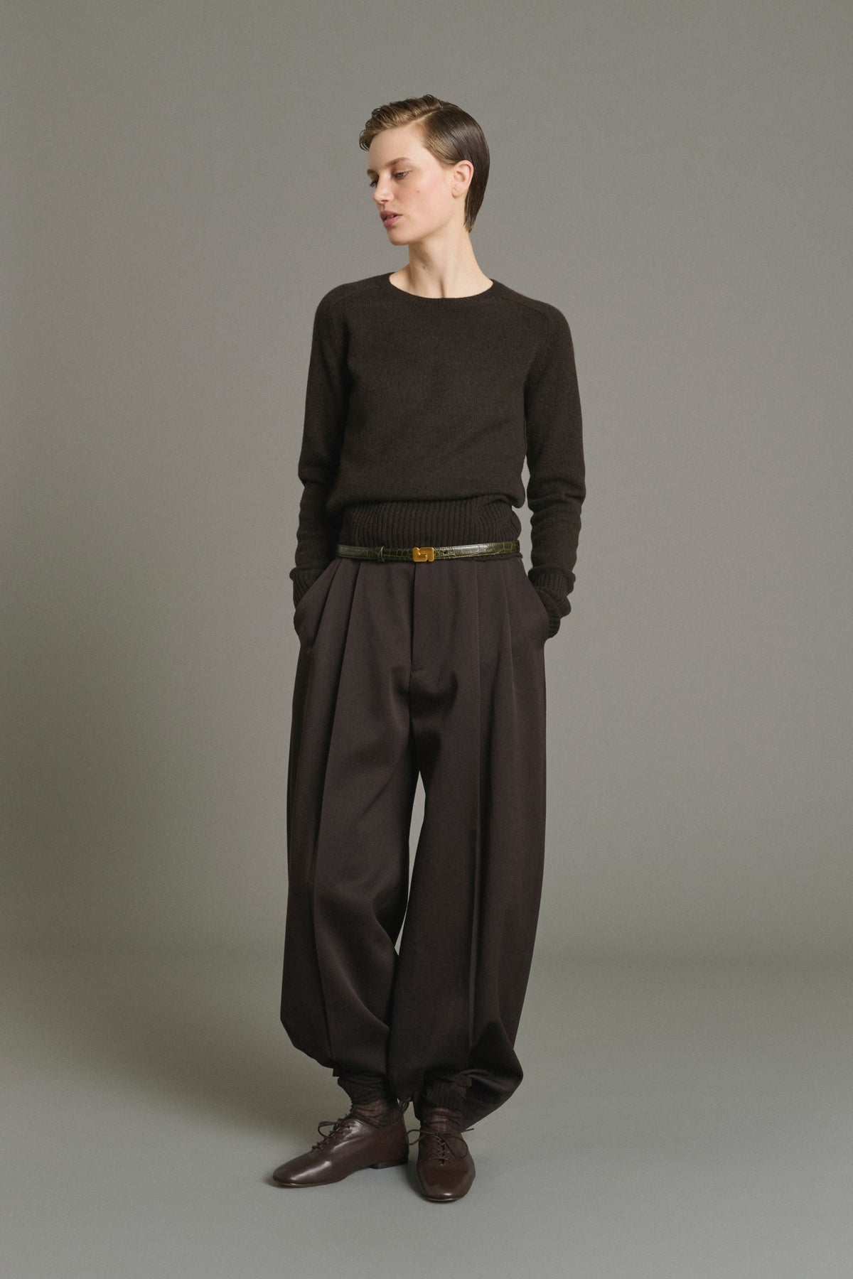 Pull Jamie - Chocolat - Laine Mérinos - Femme