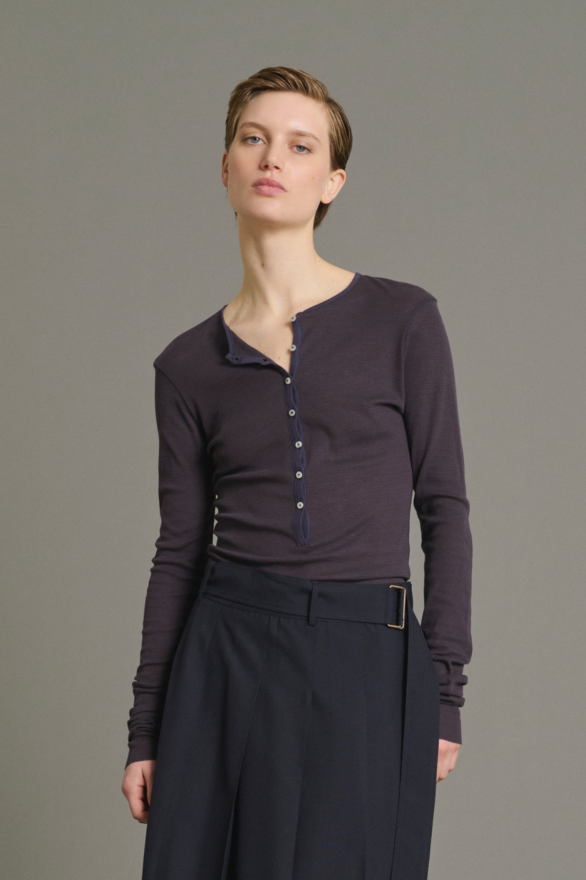 Tee-Shirt Isabella - Marron Rouge/Violet Foncé - Coton - Femme vue 1