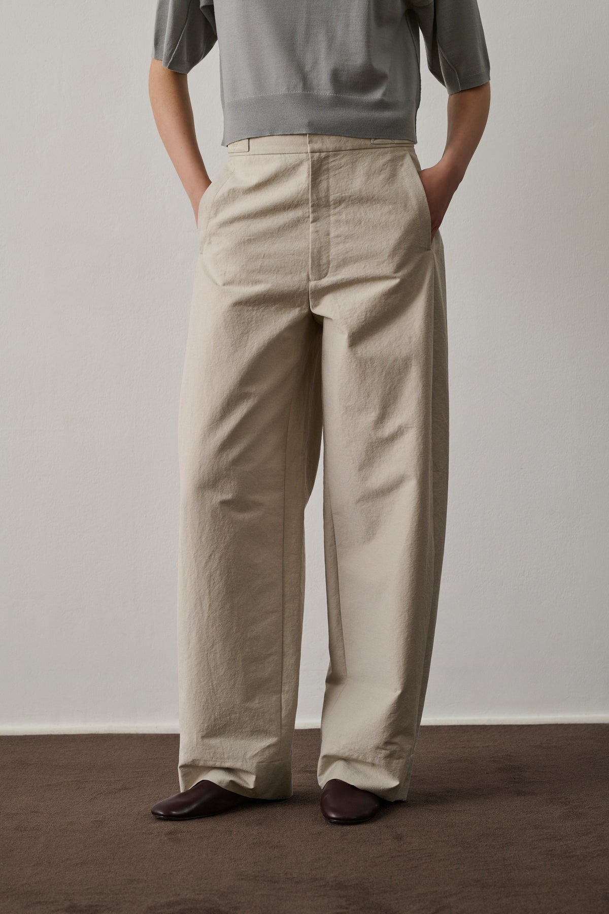 Pantalon Wally - Craie - Coton - Femme