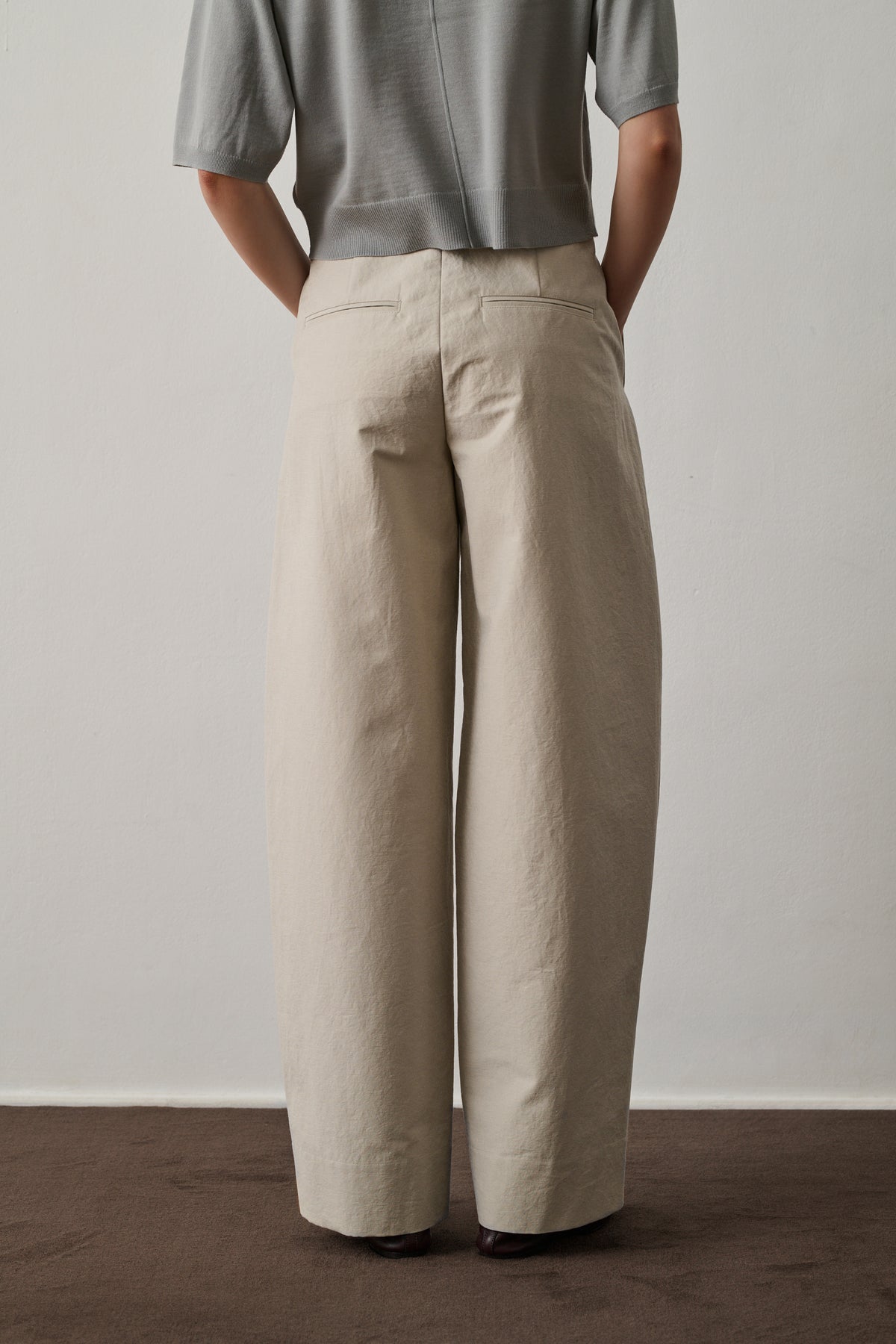 Pantalon Wally - Craie - Coton - Femme vue 3