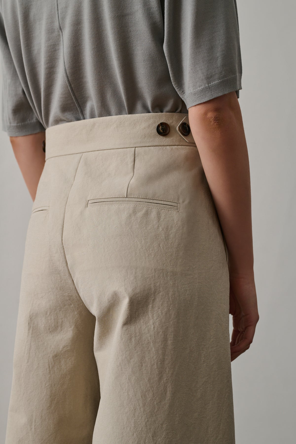 Pantalon Wally - Craie - Coton - Femme