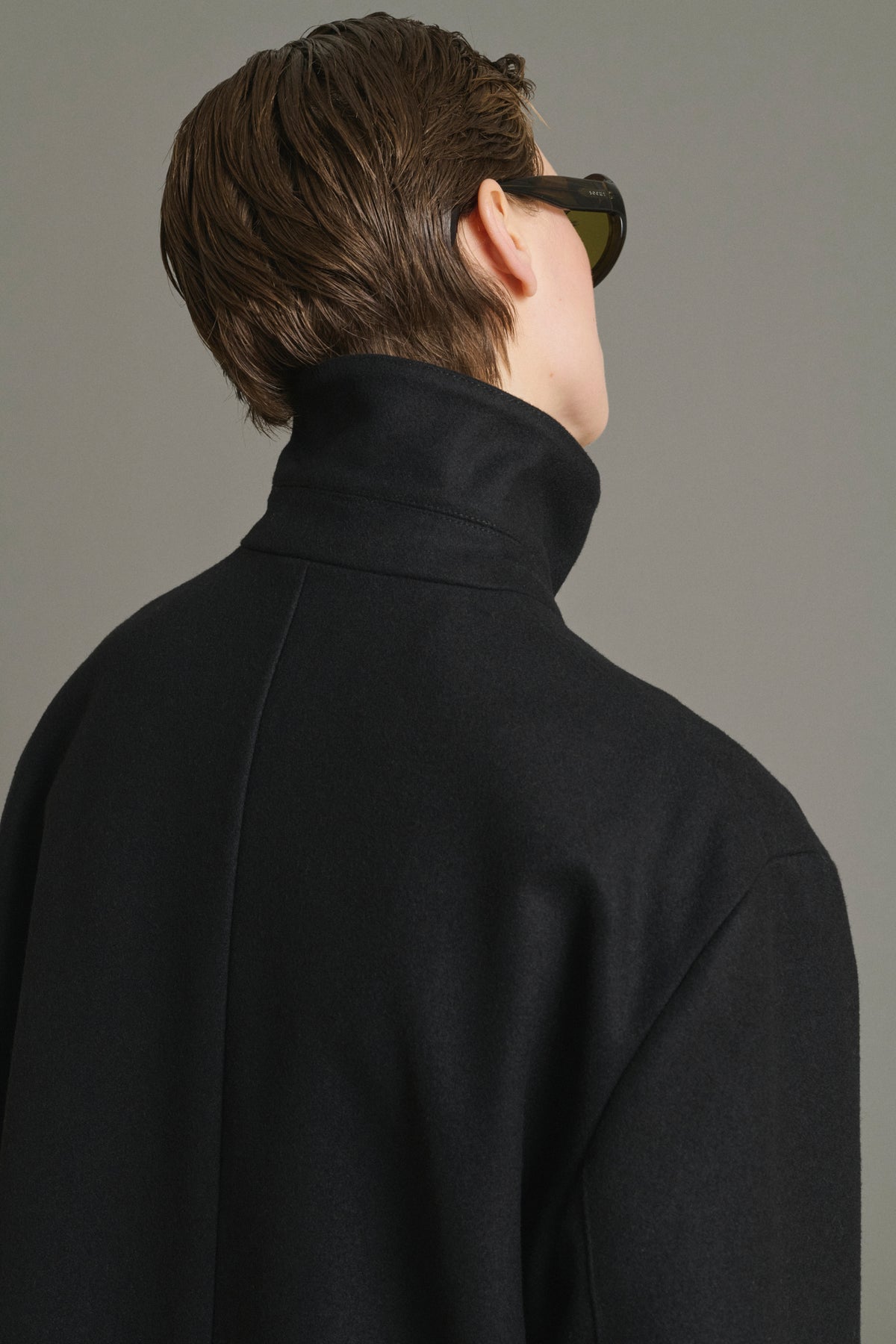 Manteau Germain - Noir - Laine - Femme vue 4