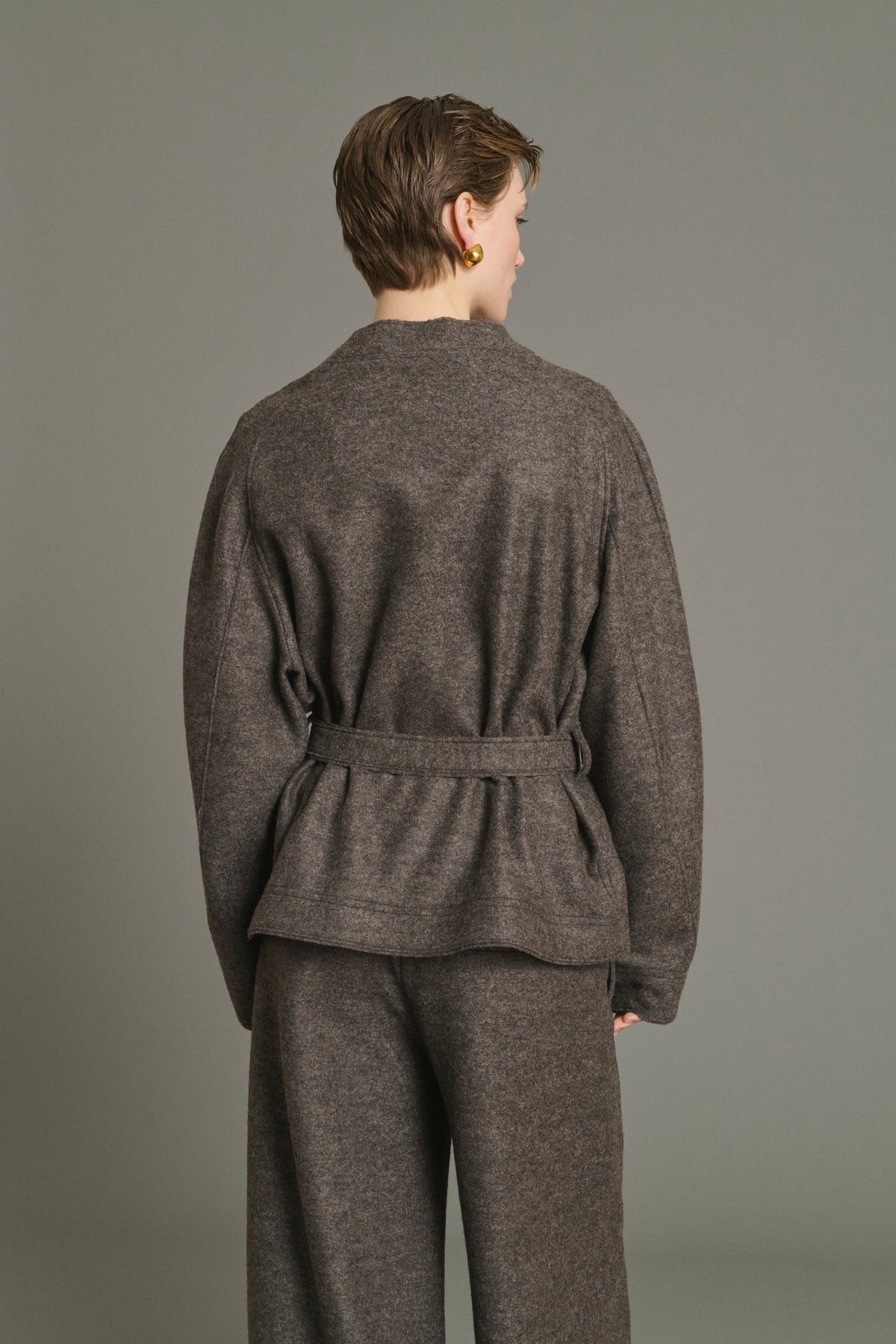 Veste Theia - Taupe Chiné - Laine - Femme vue 2