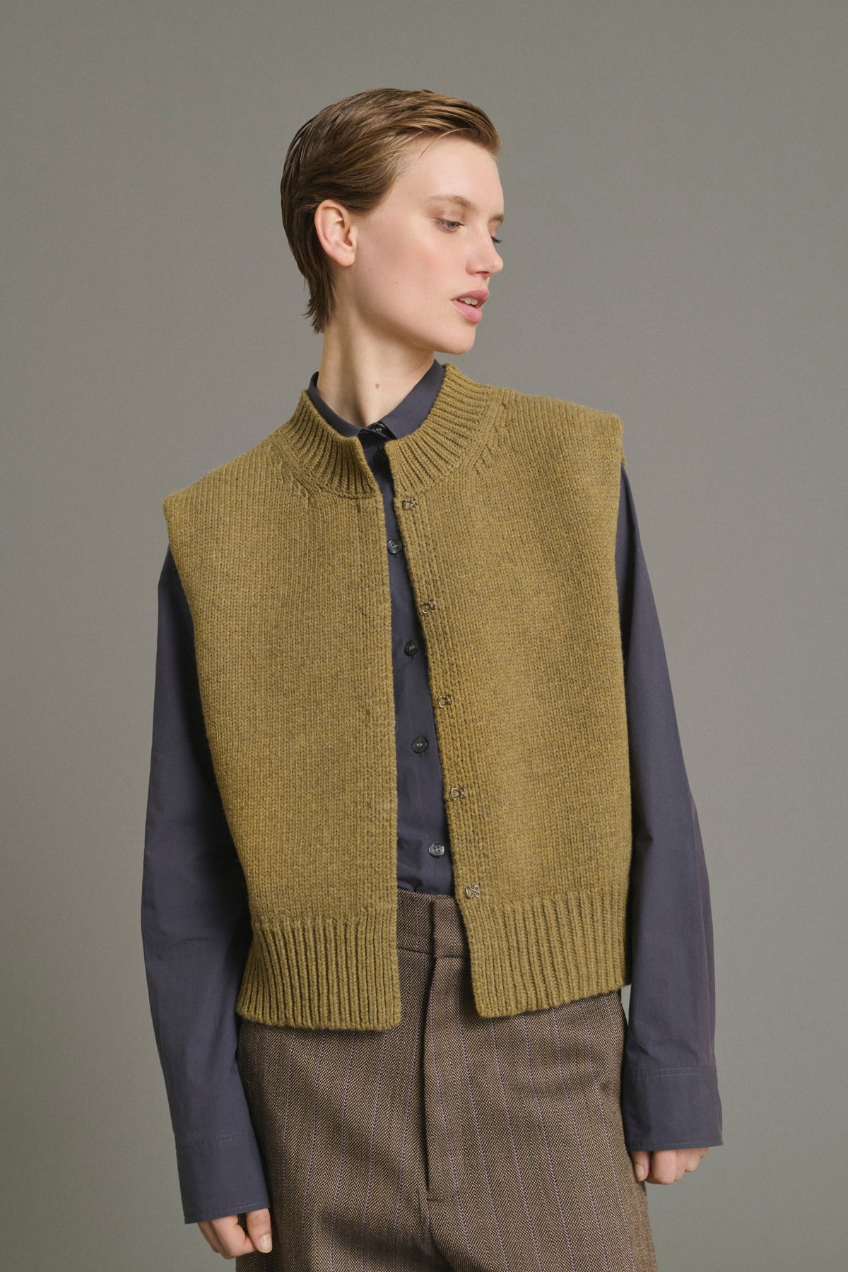 Cardigan Kalyanee - Tilleul - Laine - Femme vue 3