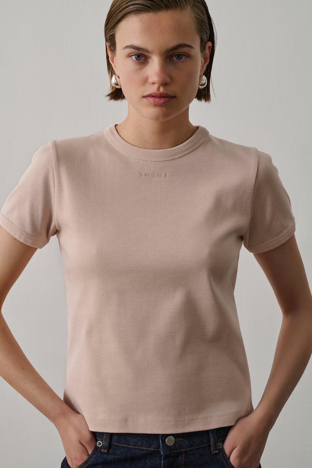Camiseta Aristide - Rosa Pálido - Algodón - Mujer