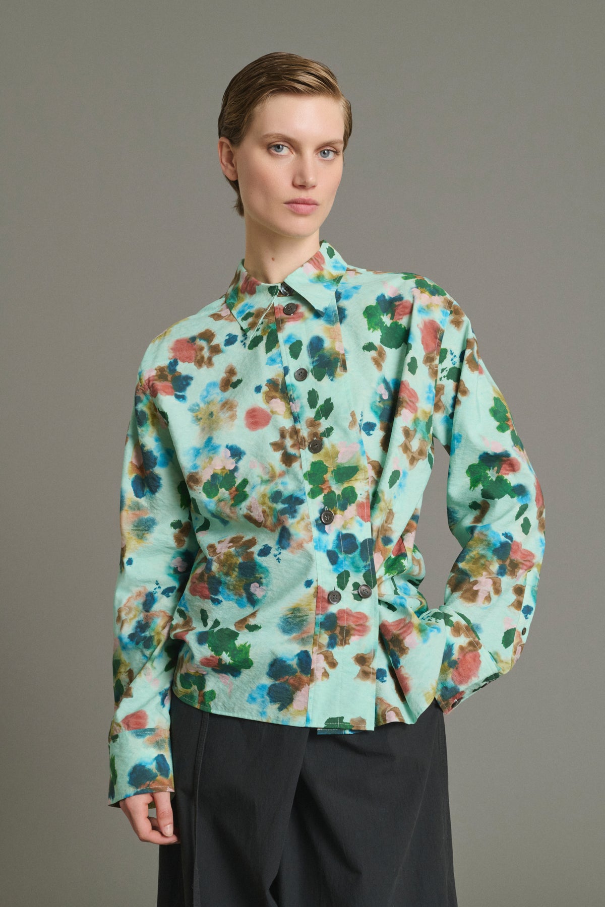 Chemise Lepic - Turquoise - Soie - Femme