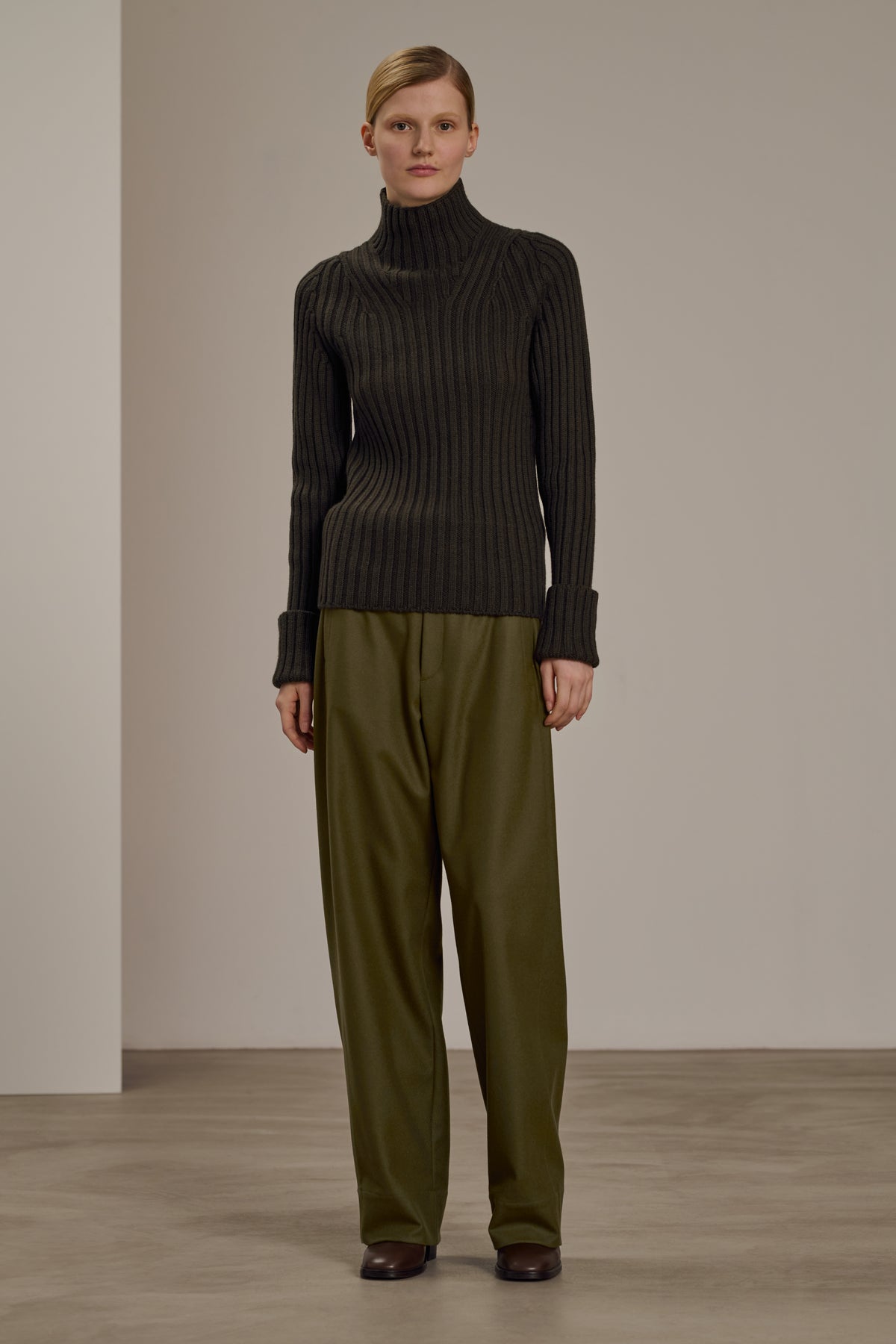 Pantalón Wally - Kaki - Lana - Mujer vue 1