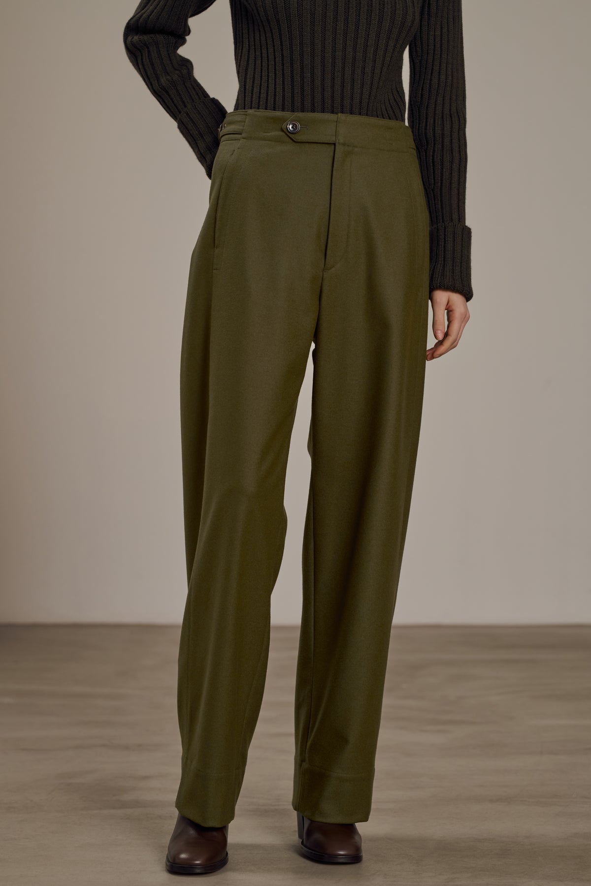Pantalón Wally - Kaki - Lana - Mujer