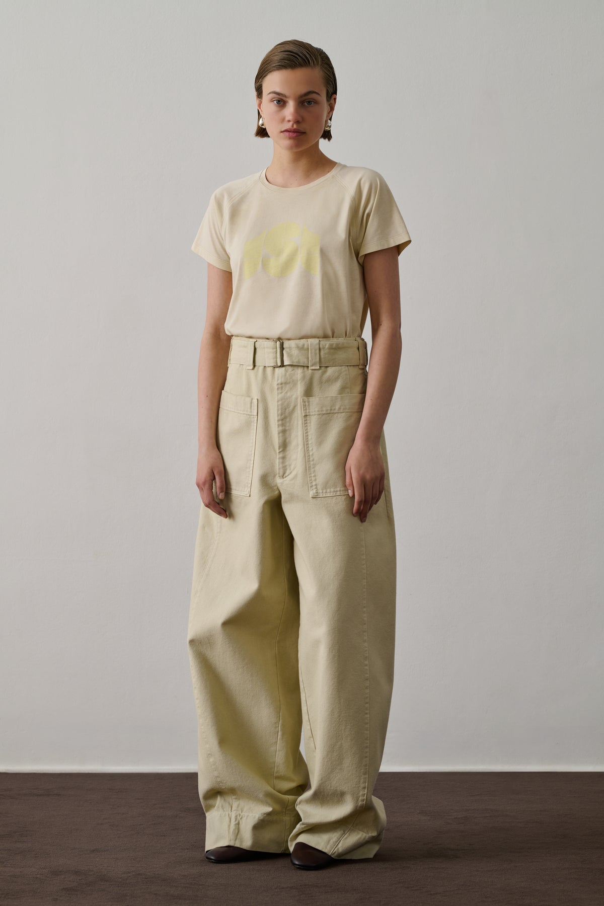 Tee-Shirt Val - Jaune Pâle - Coton - Femme vue 1