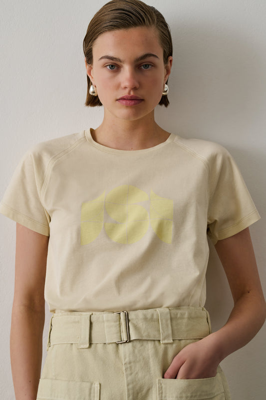 Val t-shirt - Pale Yellow - Cotton - Women
