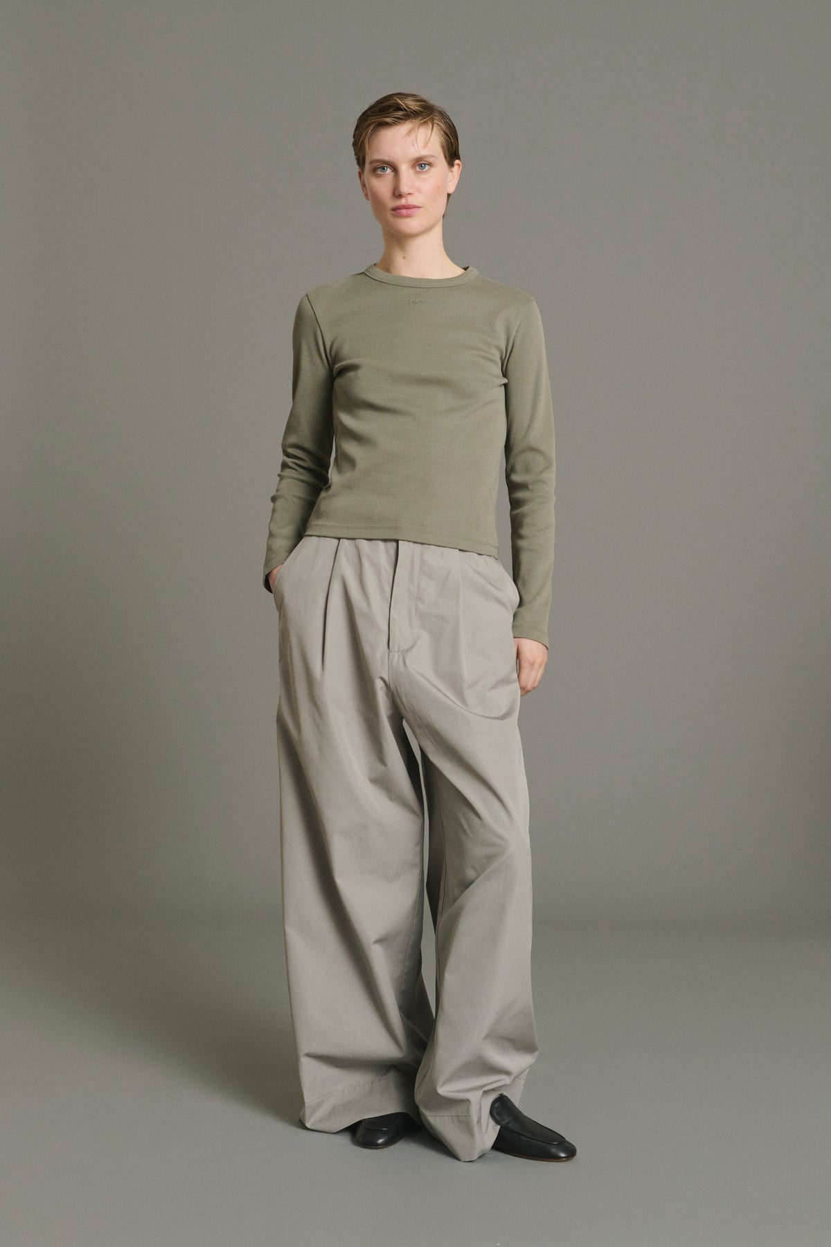 TEE-SHIRT FLAVIE VERT DE GRIS vue 1