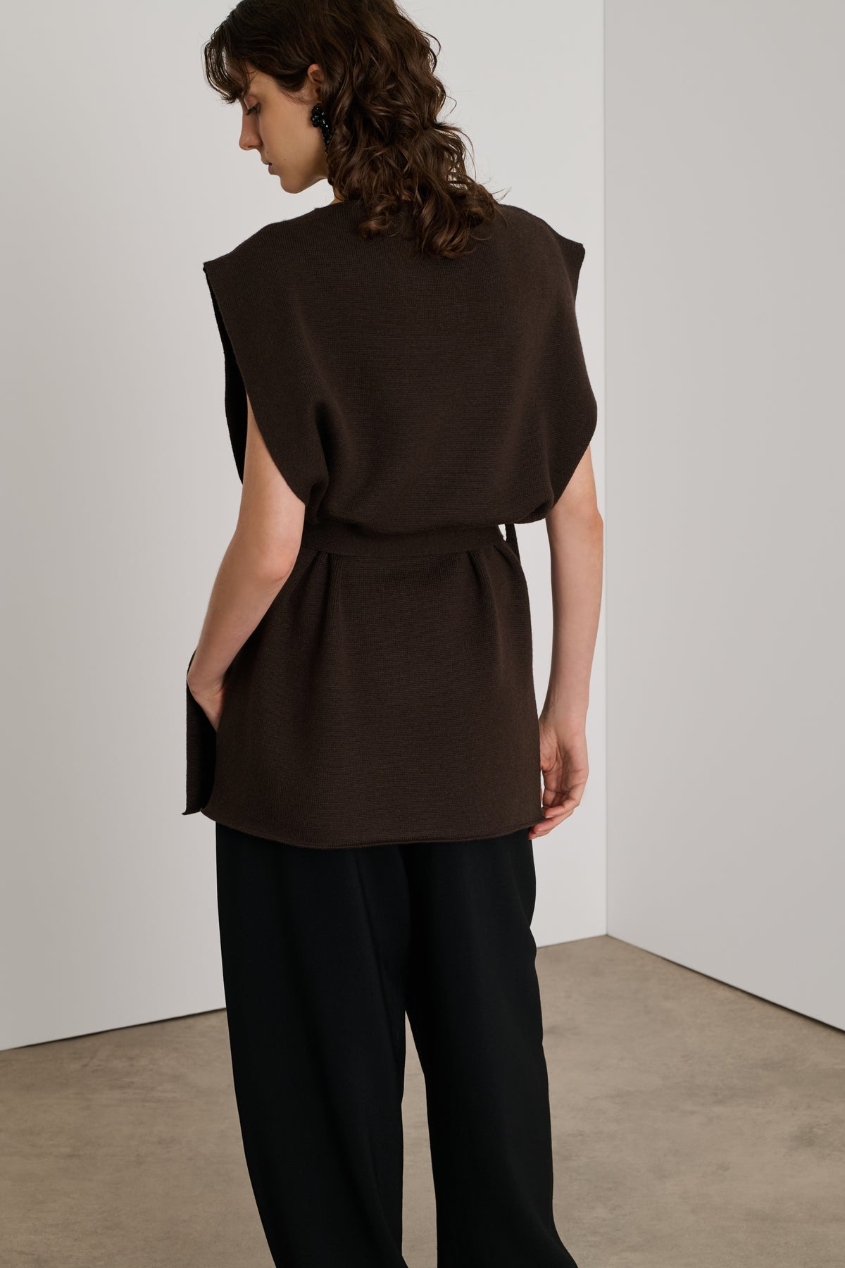 Oliver pullover - Brown - Merino Wool - Women vue 4