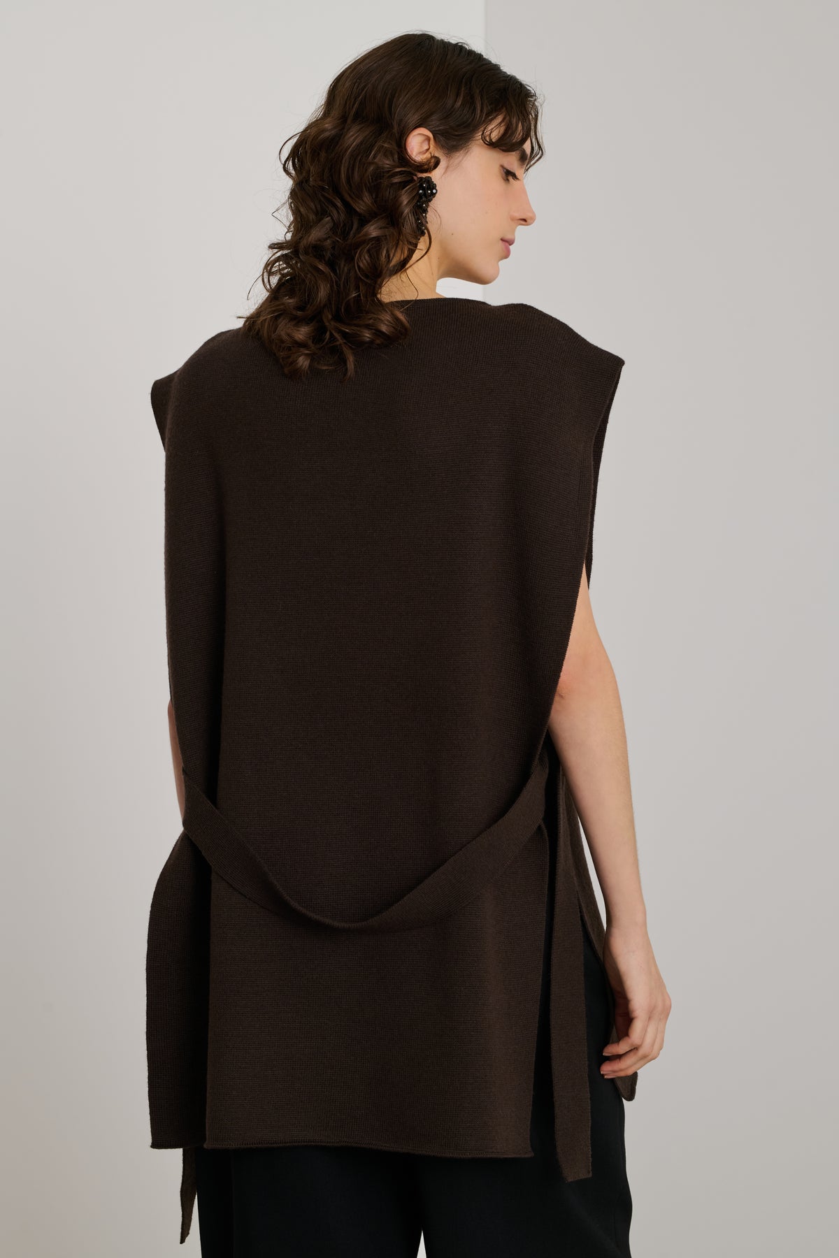 Oliver pullover - Brown - Merino Wool - Women vue 2