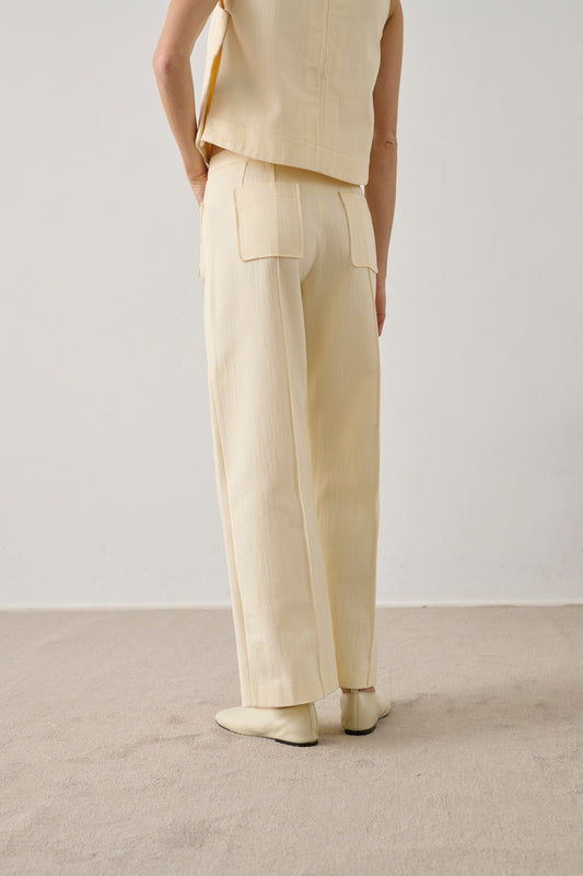 Pantalon Harry - Ecru - Coton - Femme