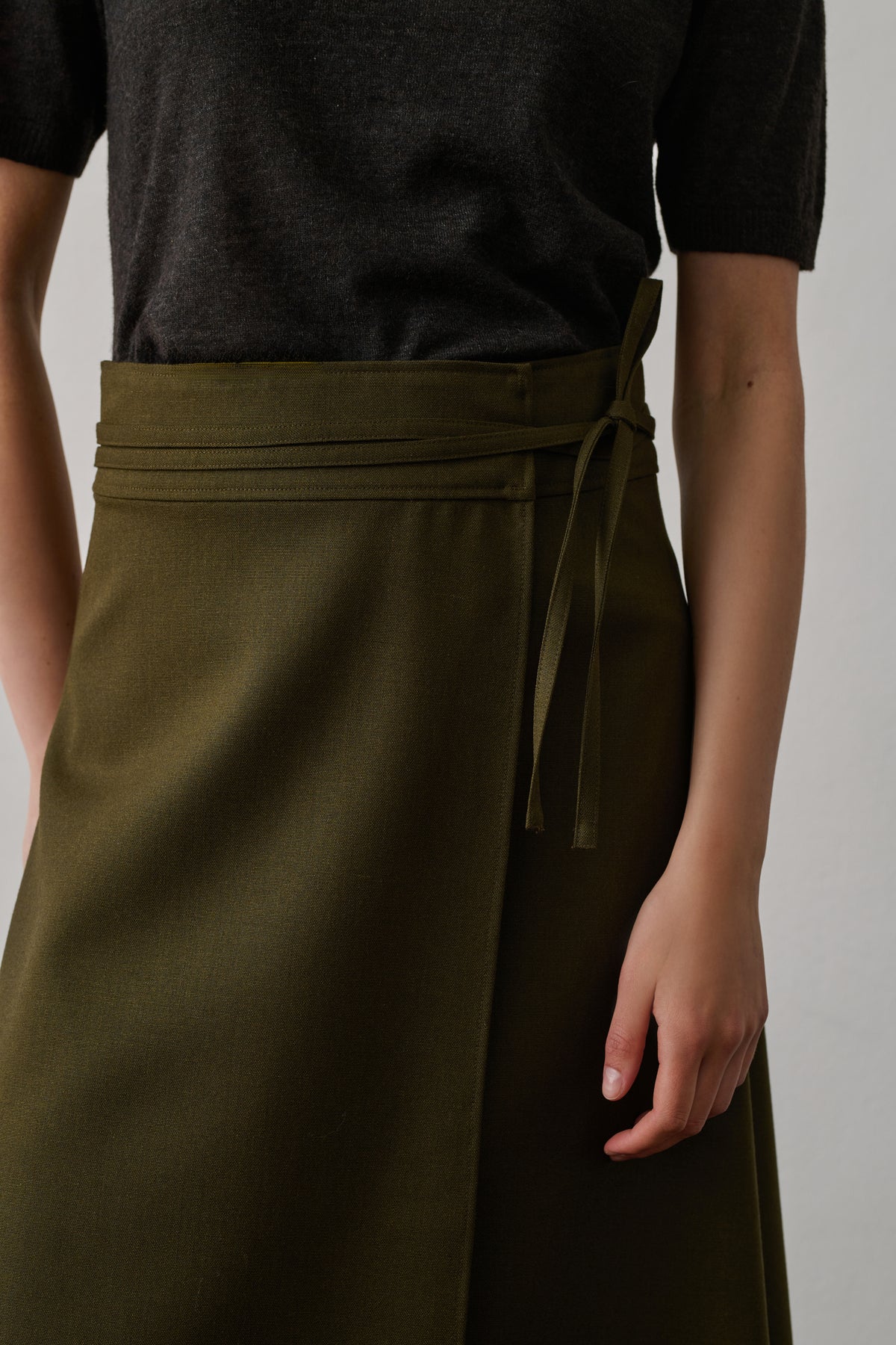 Jupe Reine - Kaki - Laine - Femme vue 4