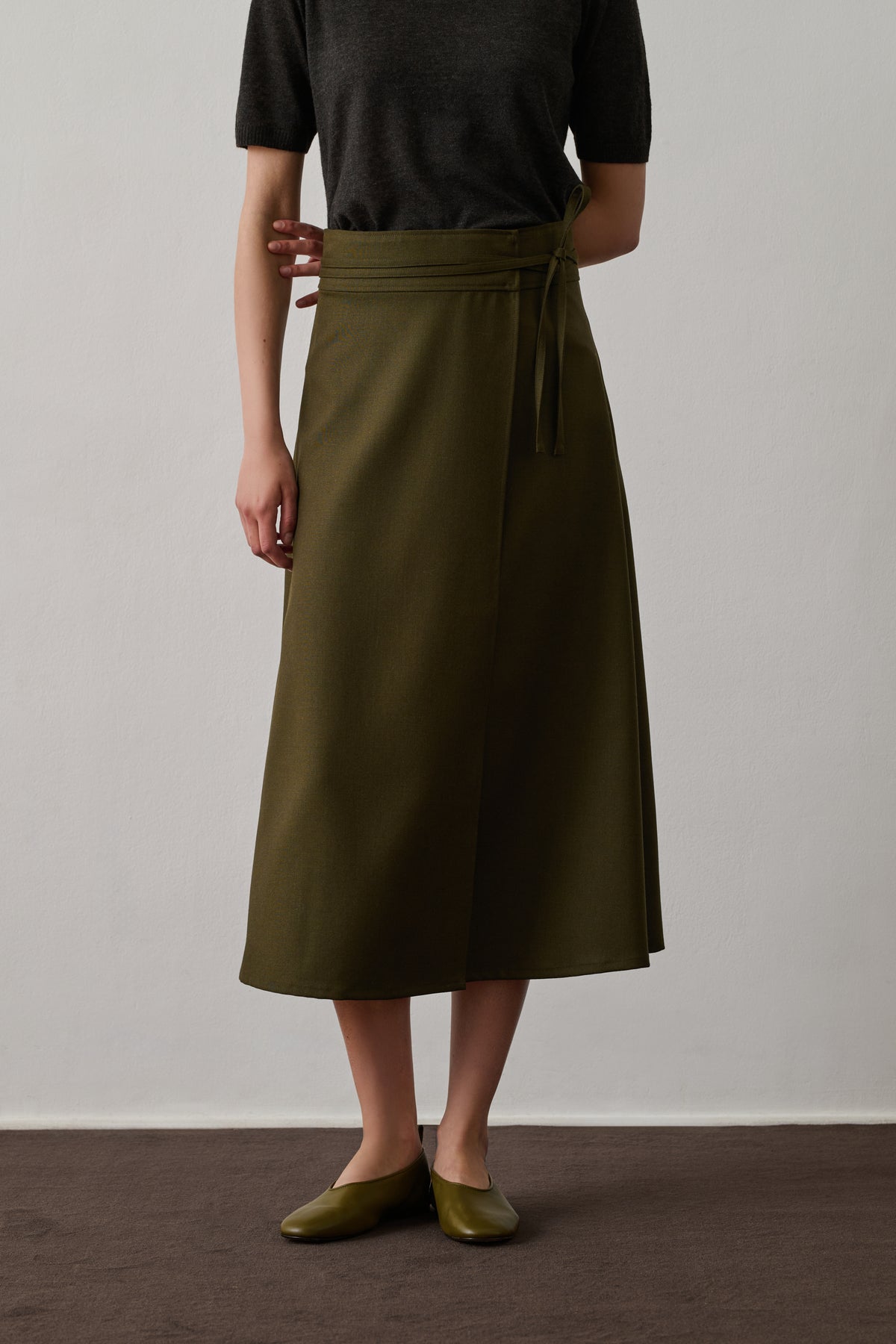 Jupe Reine - Kaki - Laine - Femme