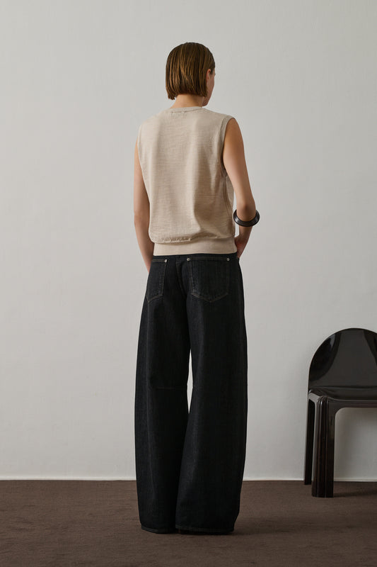 Fargo pullover - Light Beige - Wool - Women