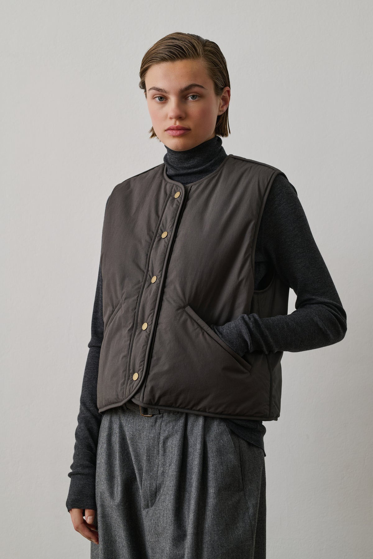 Cazadora Desmond - Gris Oscuro - Algodón - Mujer vue 3