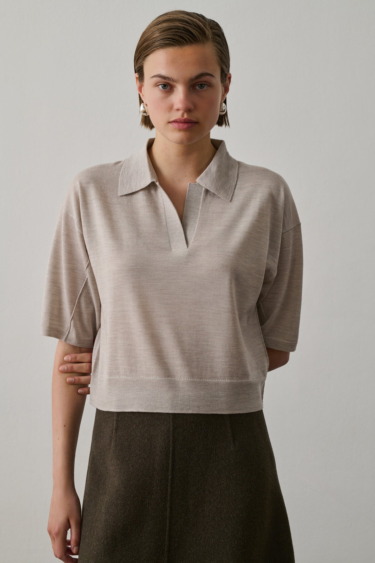 Polo Elton - Blanc Cassé - Laine - Femme vue 2