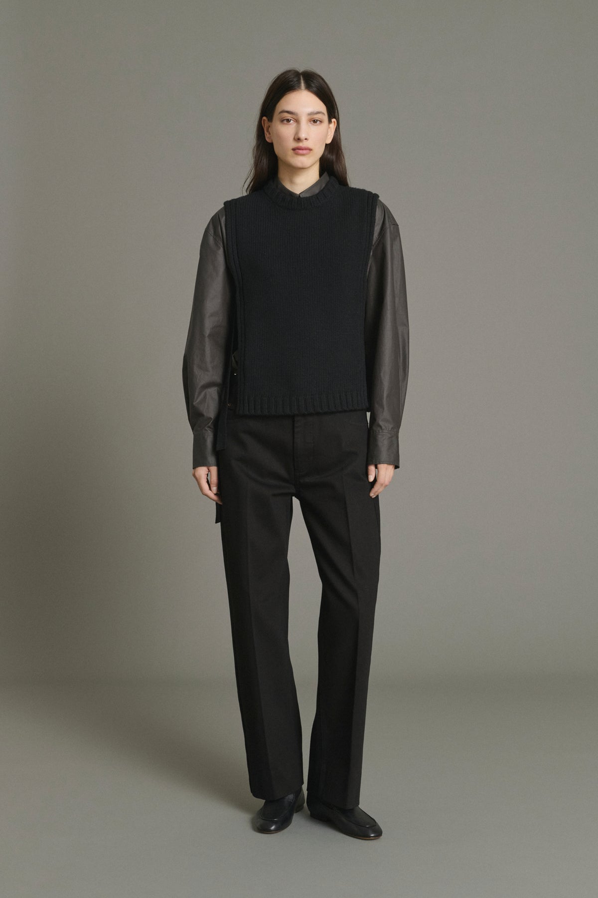Pull Uzel - Noir - Laine - Femme vue 3
